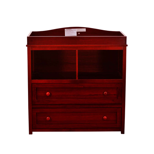 Leila 2 Drawer Changing Table - Front View of Leila 2 Drawer Changing Table Cherry