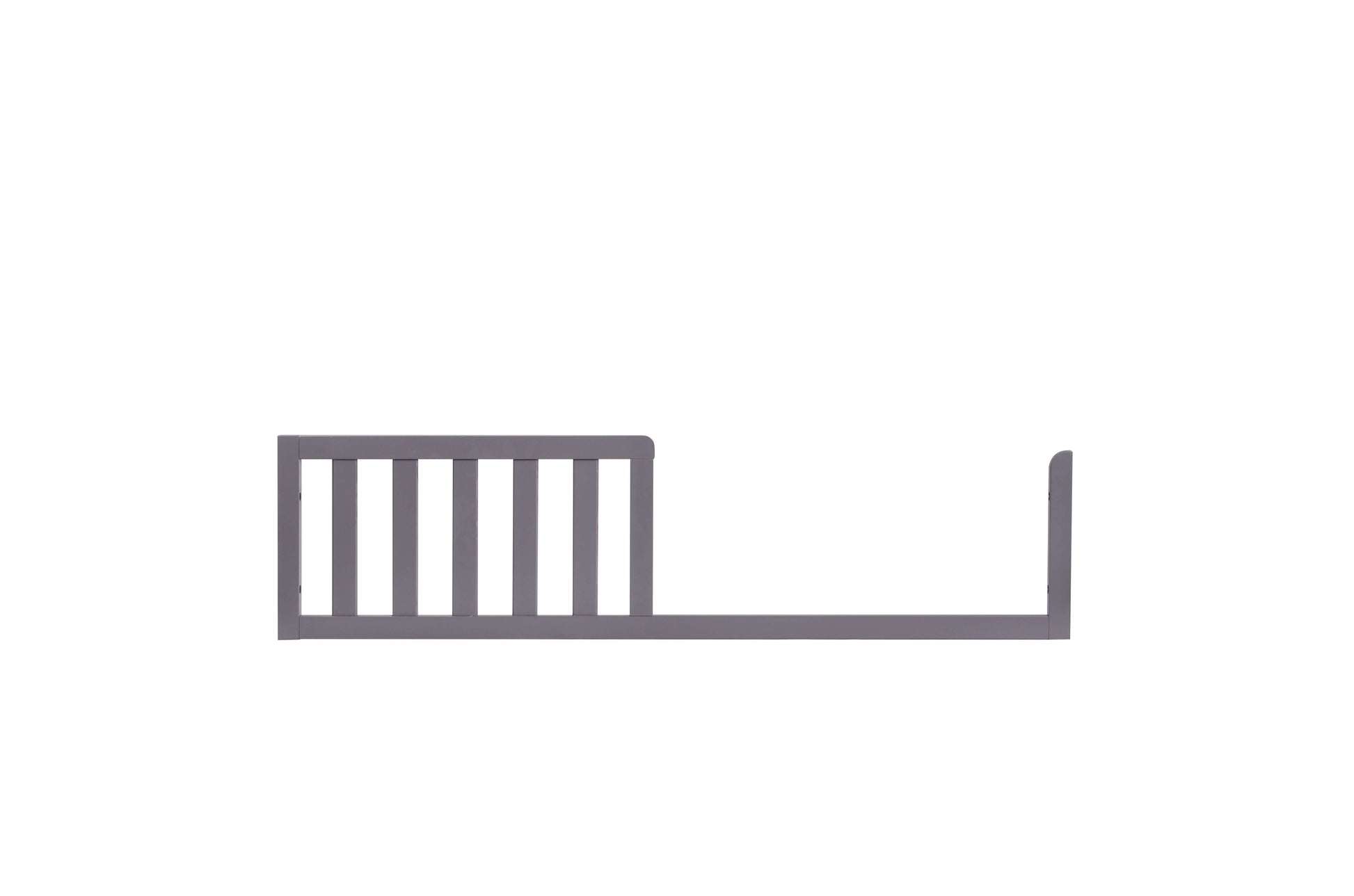 Kali Toddler Bed Guardrail - Front View of Kali Toddler Bed Guardrail Gray