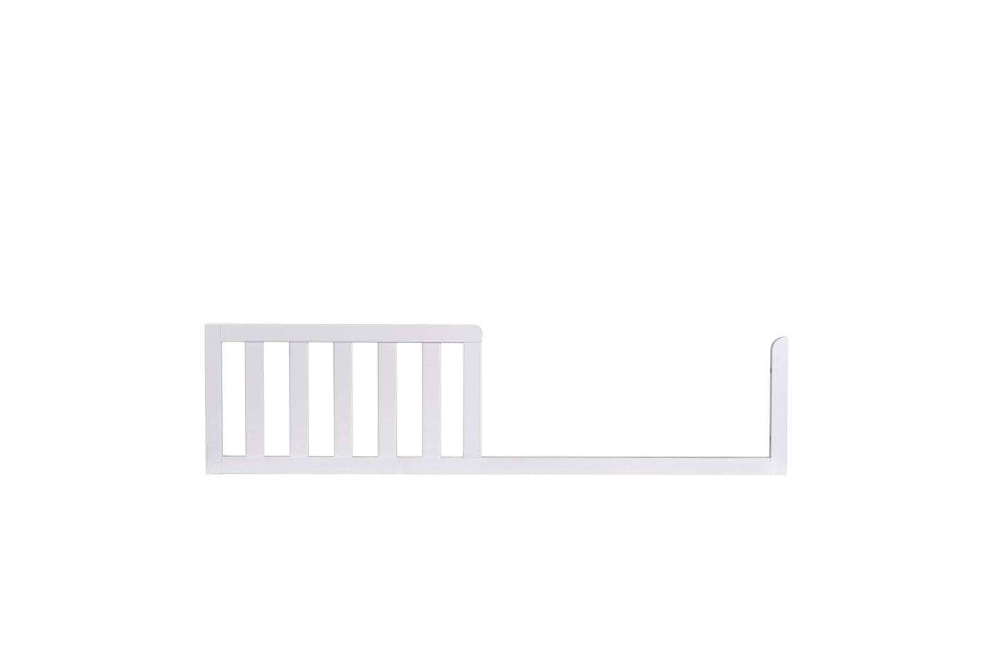 Kali Toddler Bed Guardrail - Front View of Kali Toddler Bed Guardrail White