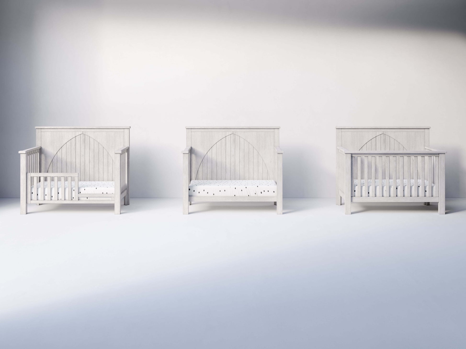 Relic Winchester 4-in-1 Convertible Crib - Front View of Winchester 4-in-1 Convertible Crib Cloud