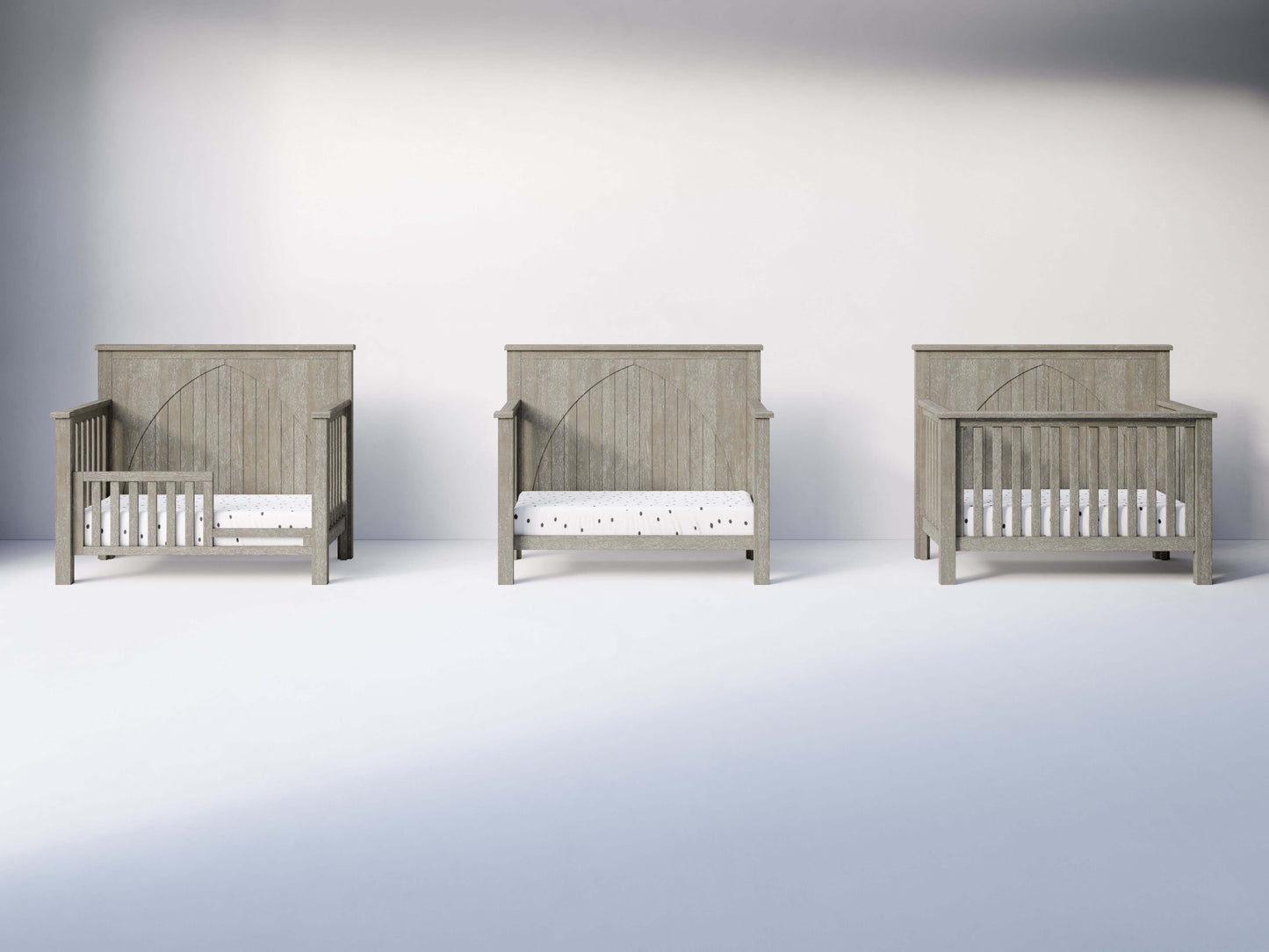 Relic Winchester 4-in-1 Convertible Crib - Front View of Winchester 4-in-1 Convertible Crib Fossil