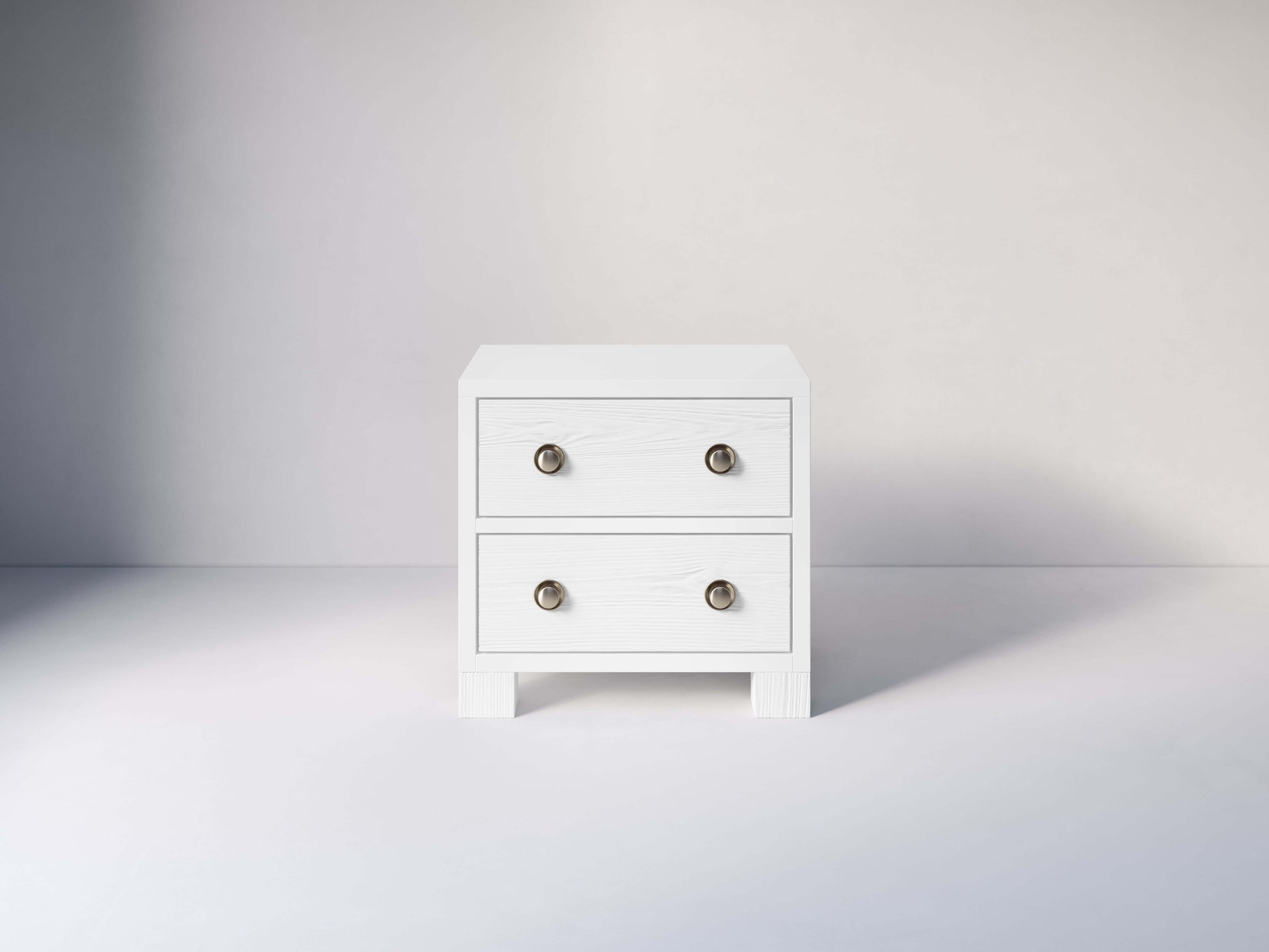True 2 Drawer Nightstand - Front View of 2 Drawer Nightstand Snowstrom