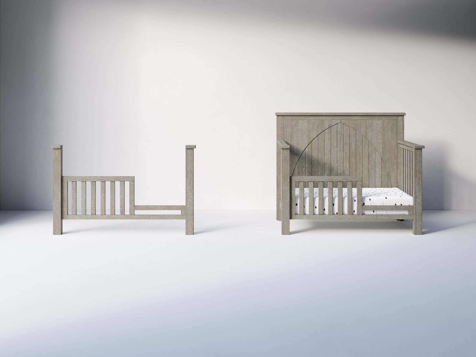 Relic Toddler Bed Conversion Kit - Front View of Toddler Bed Conversion Kit Fossil