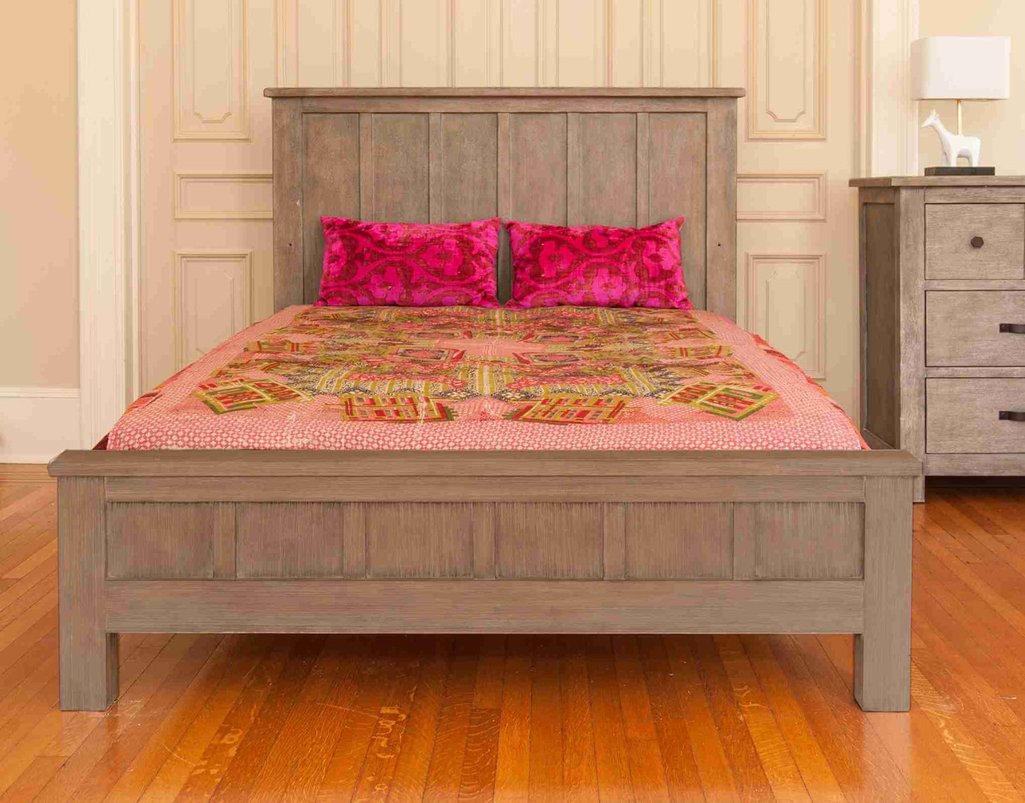 Relic Low Profile Footboard - Lifestyle Image Front View of Low Profile Footboard Fossil