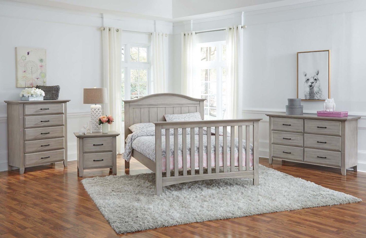 Chandler Full Bed Conversion Kit - Lifestyle Image Inclined Side View of Chandler Full Sized Bed Stone Wash