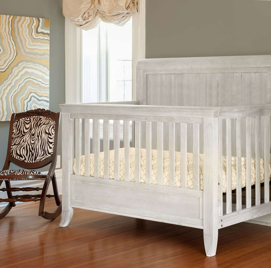 Cameo Sleigh 4-in-1 Convertible Crib - Lifestyle Image Side View of Sleigh 4-in-1 Convertible Crib Steam