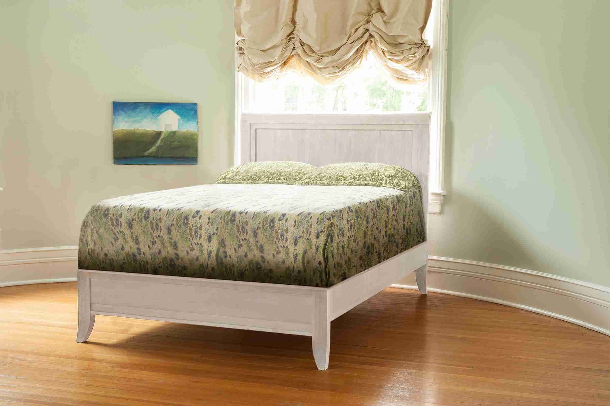 Cameo Sleigh Toddler Bed Conversion Kit - Lifestyle Image Side View of Sleigh Toddler Bed Conversion Kit Steam