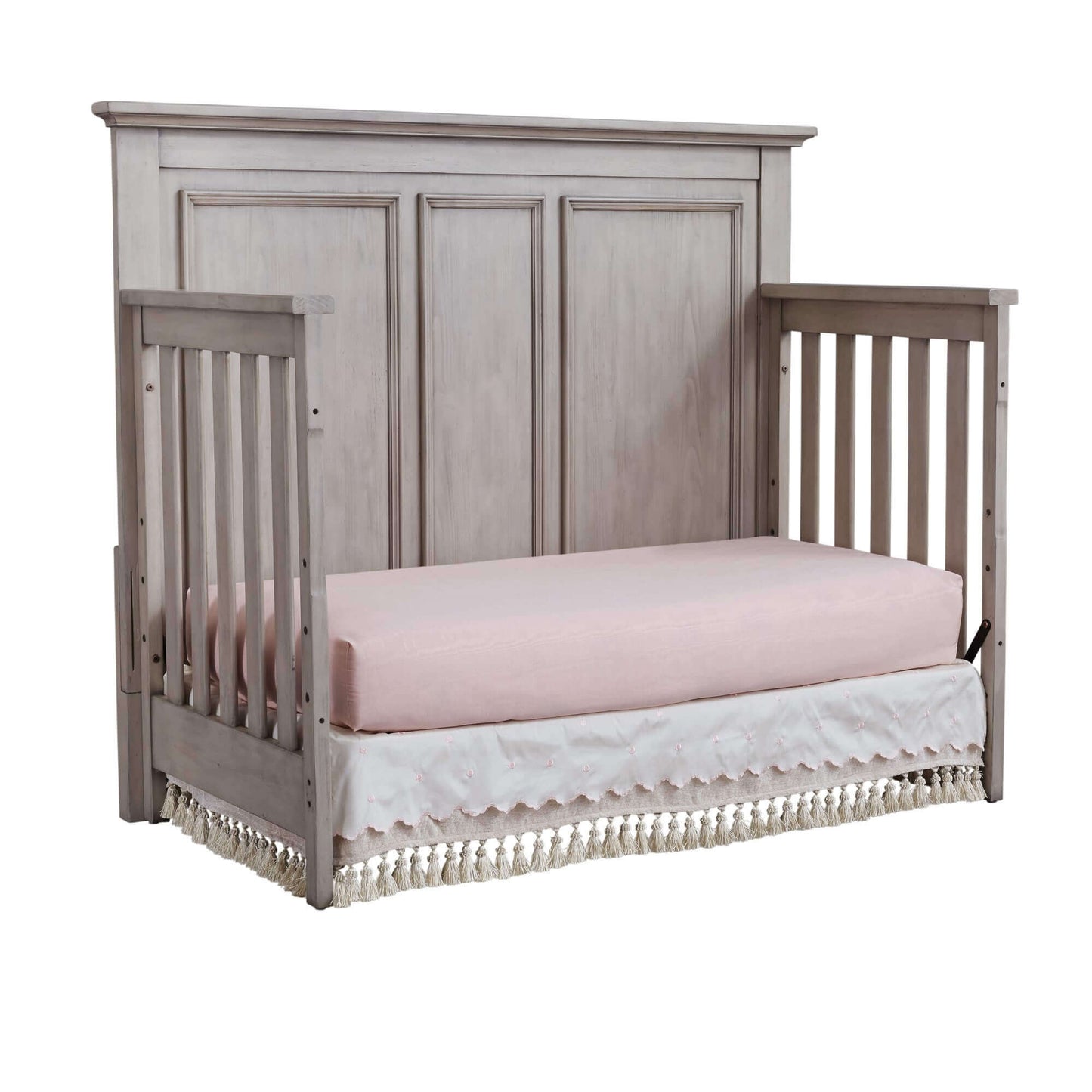 Kenilworth 4-in-1 Convertible Crib - Inclined Side View of Kenilworth Daybed Stone Wash
