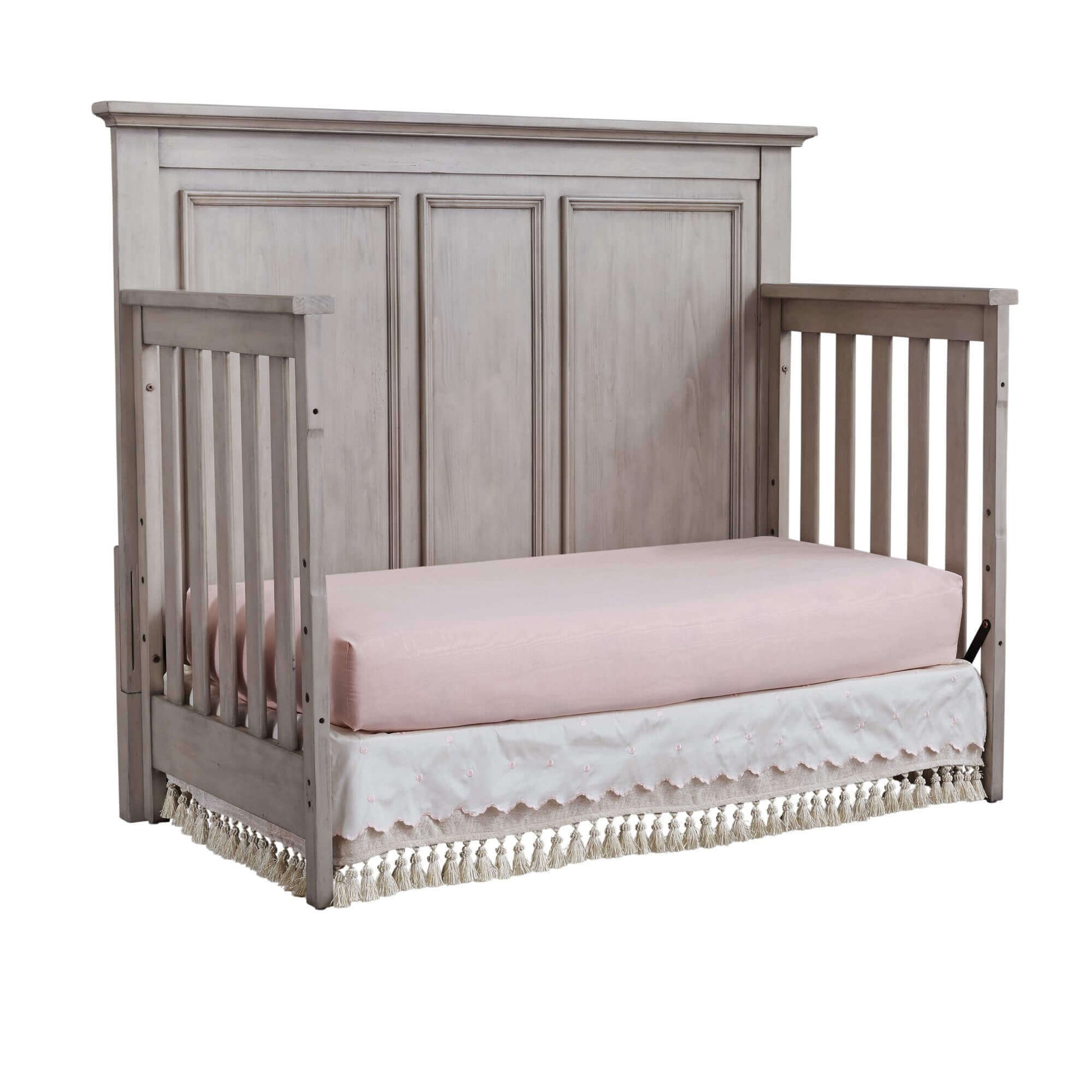 Kenilworth 4-in-1 Convertible Crib - Inclined Side View of Kenilworth Daybed Stone Wash