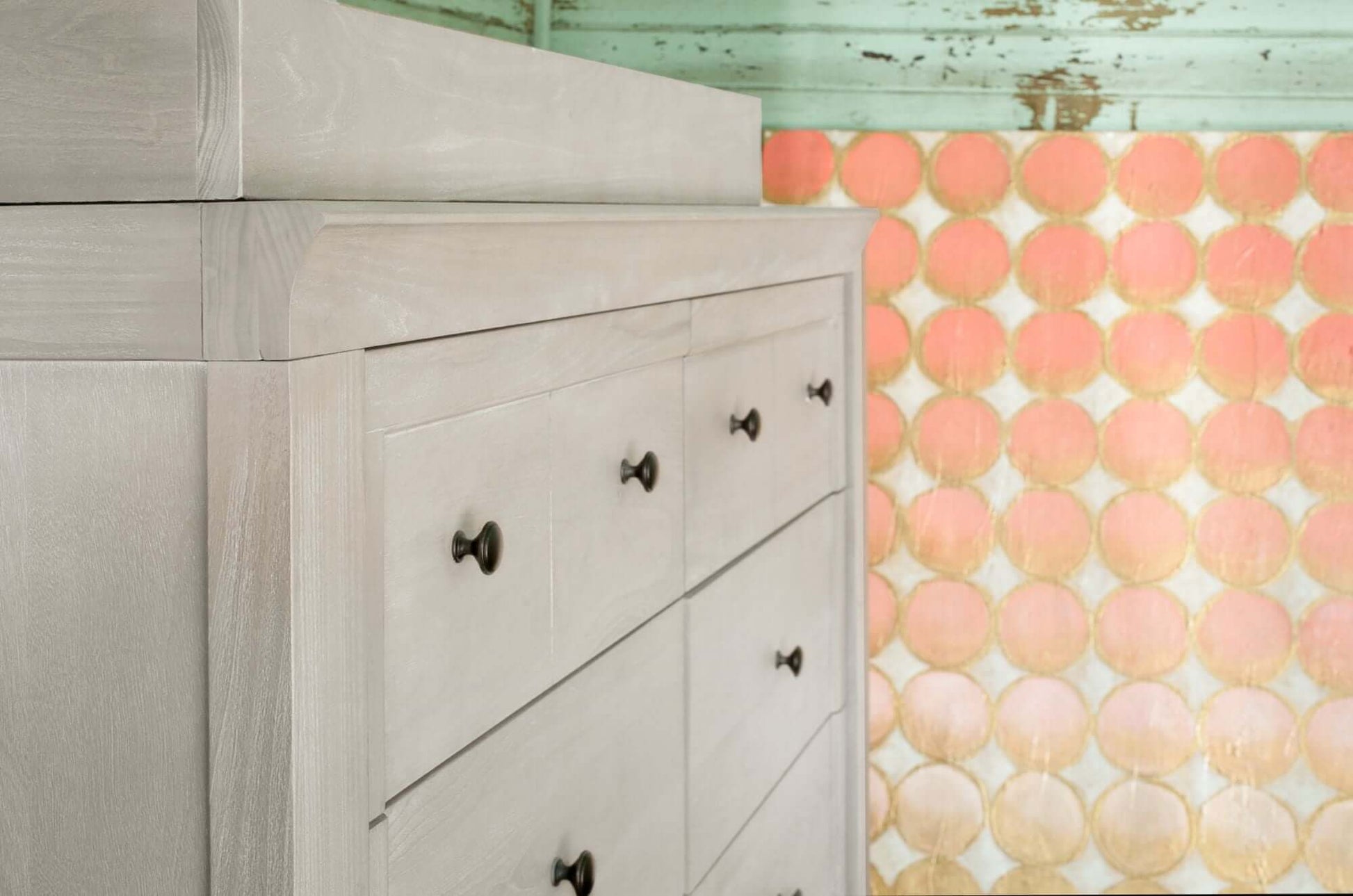 Cameo 6 Drawer Double Dresser - Zoomed Lifestyle Image Side View of Cameo 6 Drawer Double Dresser Steam