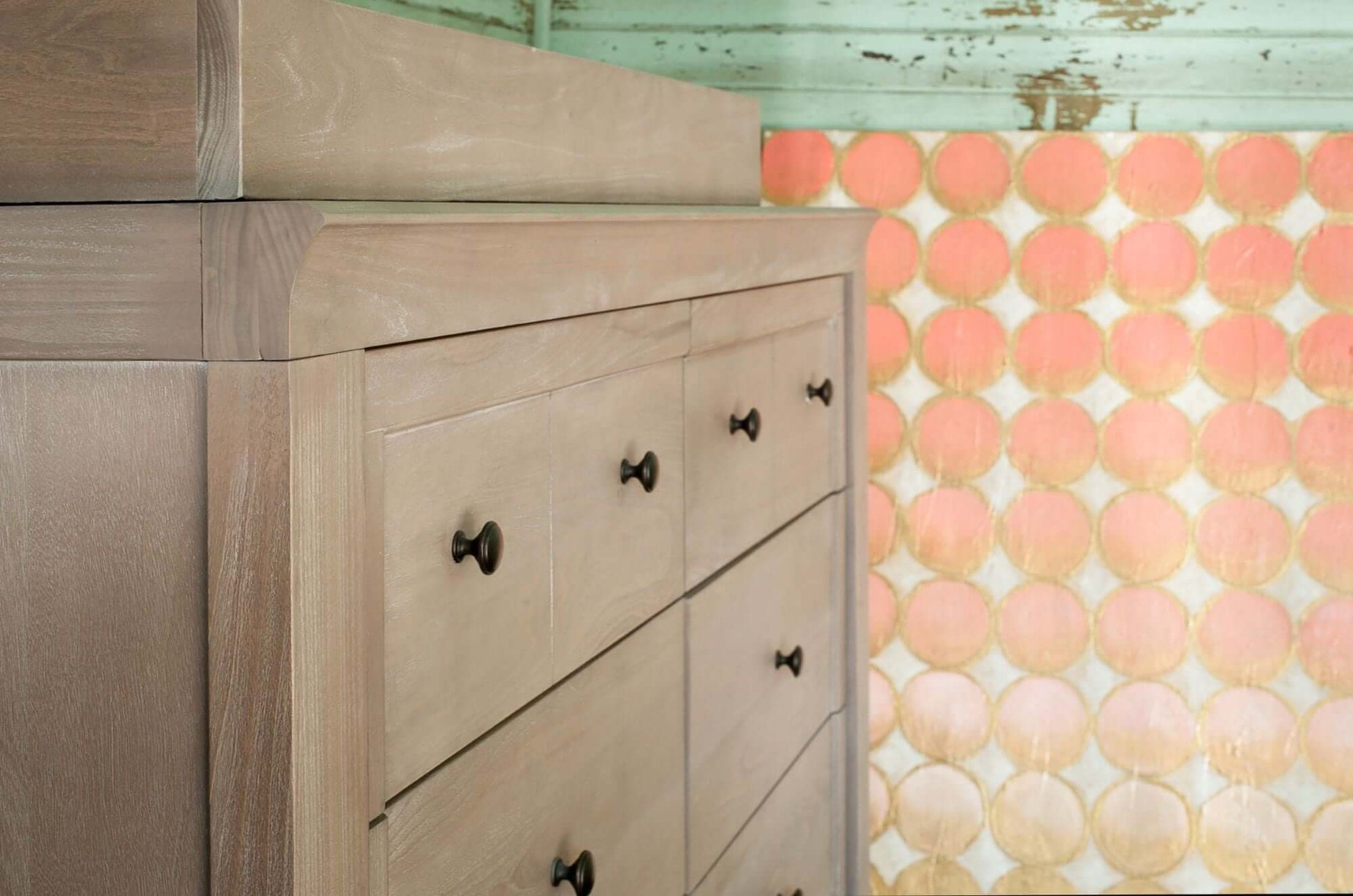 Cameo 6 Drawer Double Dresser - Zoomed Lifestyle Image Side View of Cameo 6 Drawer Double Dresser Toast