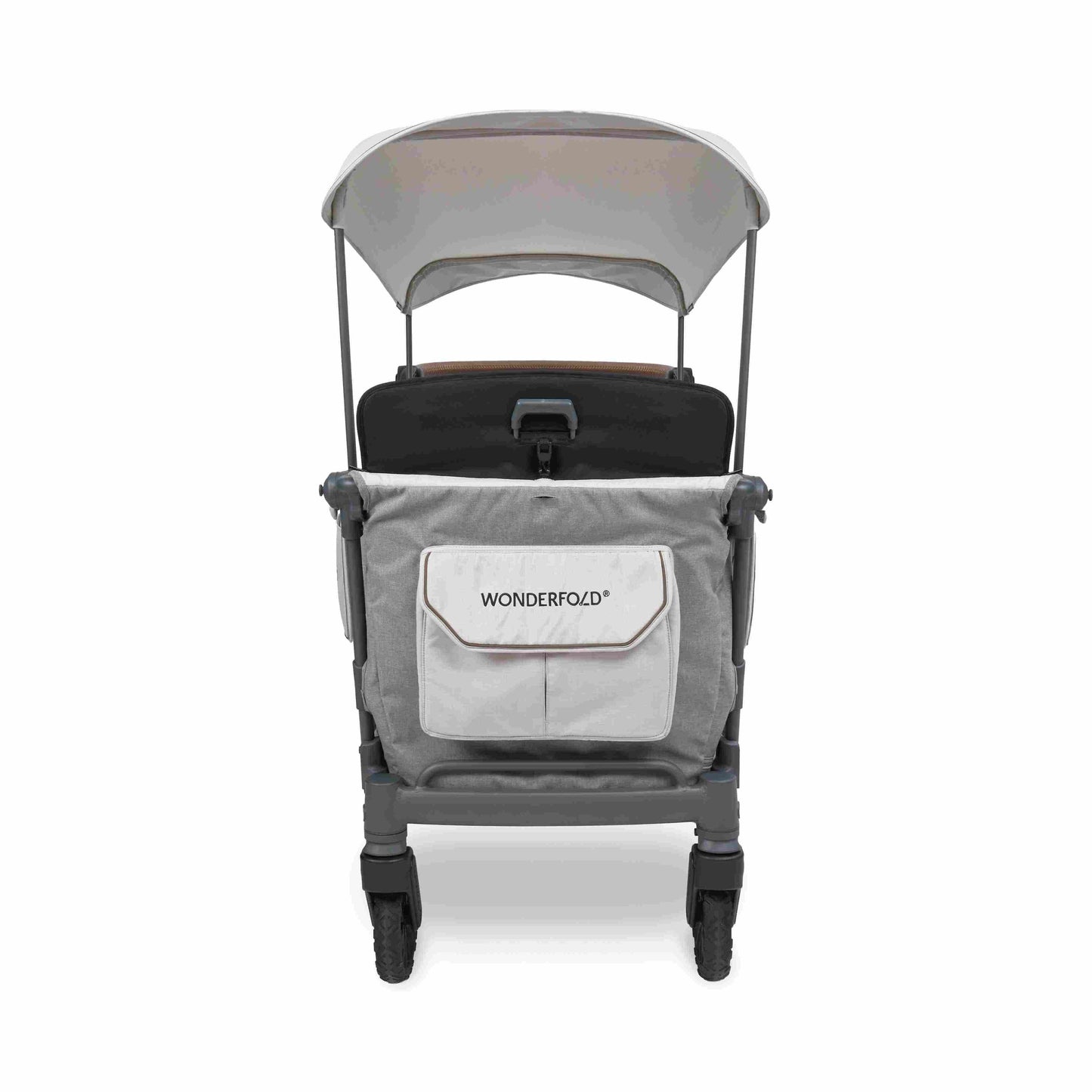 L4 Quad Stroller Wagon - Rear View of L4 Quad Stroller Wagon Gray