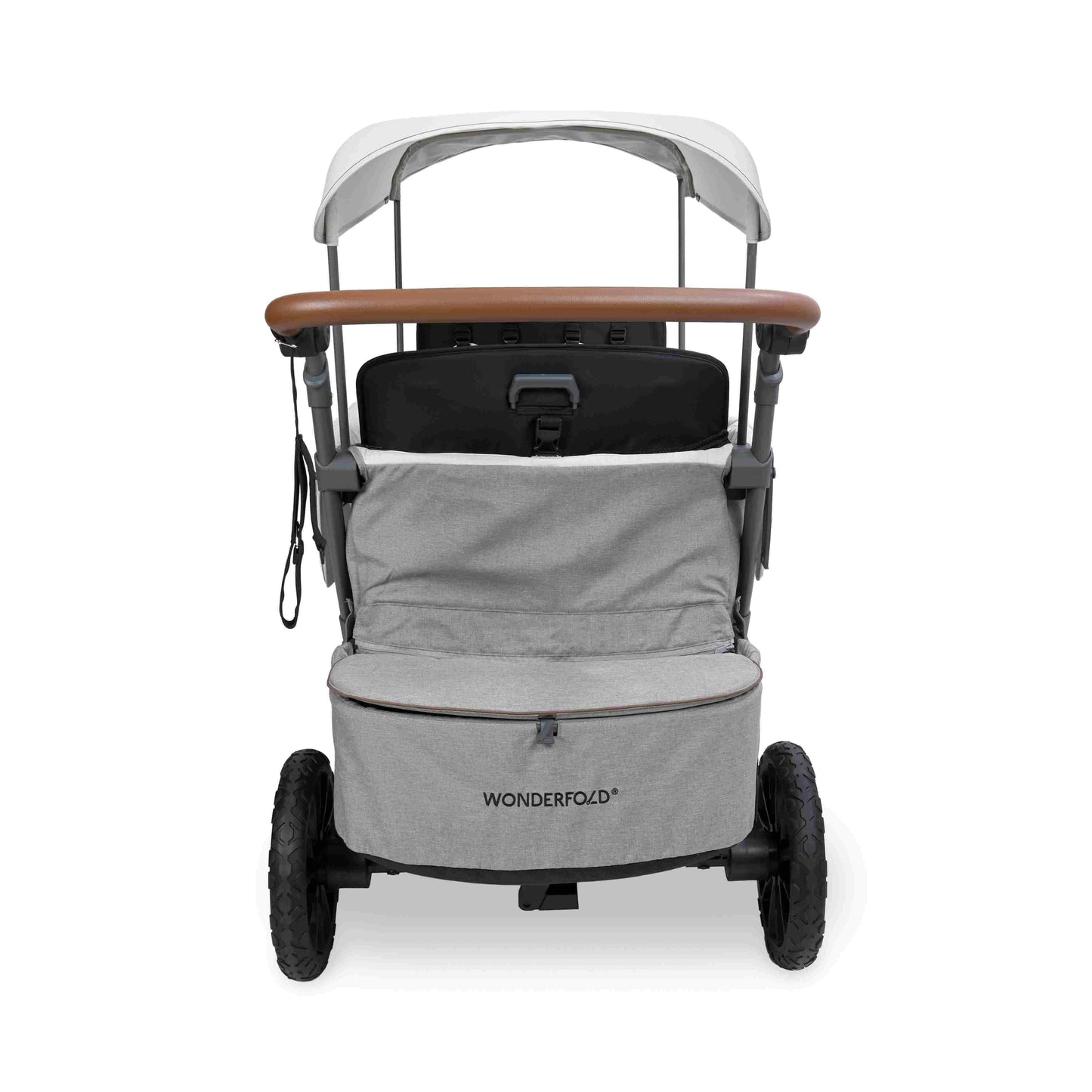 L4 Quad Stroller Wagon - Rear View of L4 Quad Stroller Wagon Gray