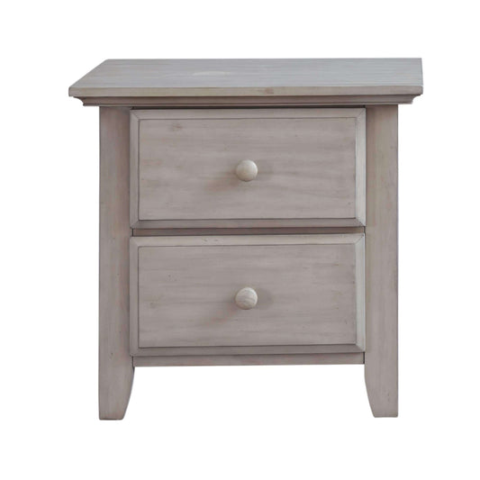 Kenilworth 2-Drawer Nightstand - Front View of Kenilworth 2-Drawer Nightstand Stone Wash
