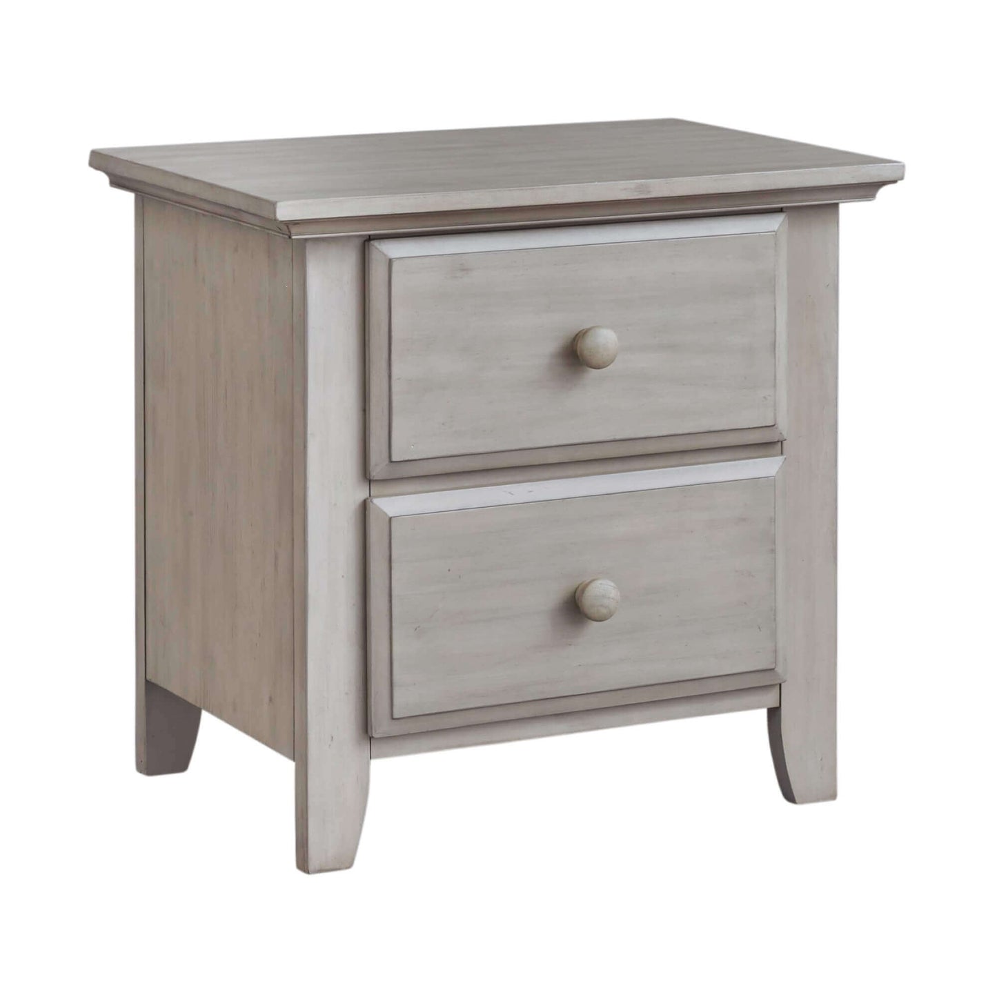 Kenilworth 2-Drawer Nightstand - Inclined Side View of Kenilworth 2-Drawer Nightstand Stone Wash