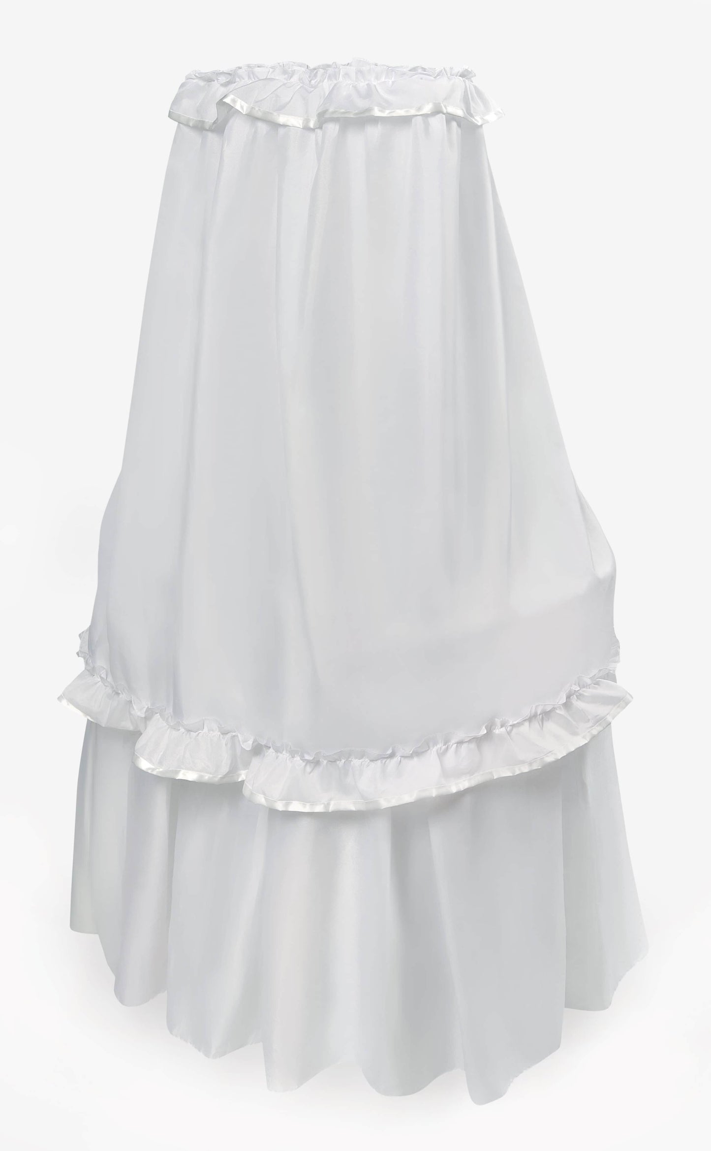 Majesty Baby Bassinet with Canopy - Rear View of Majesty Baby Bassinet with Canopy White