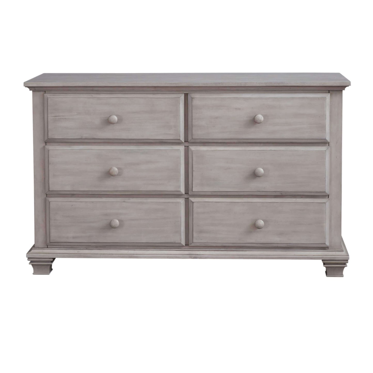 Kenilworth 6 Drawer Dresser - Front View of Kenilworth 6 Drawer Dresser Stone Wash