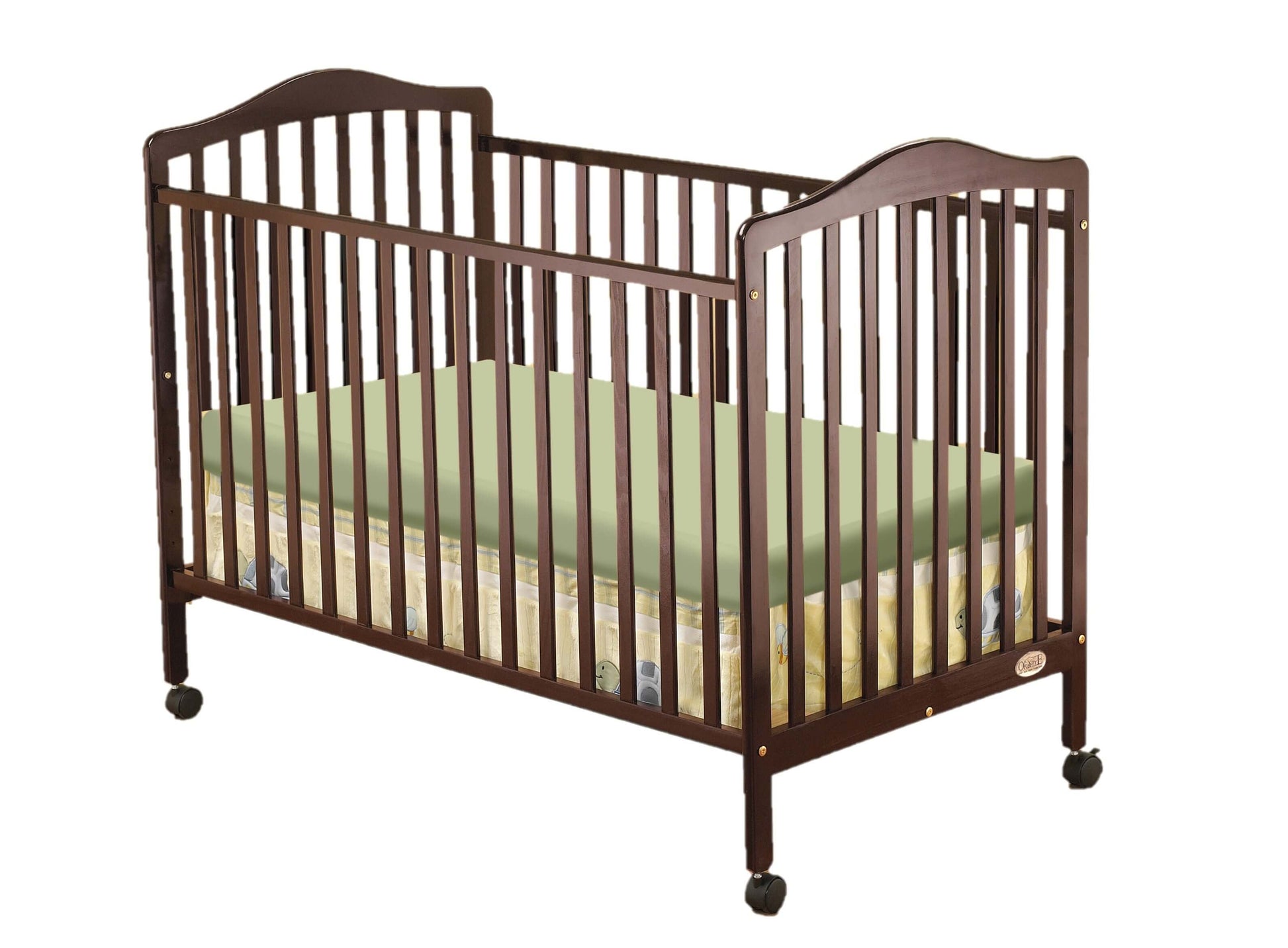 Jenny Full Size Crib - Inclined Side View of Jenny Full Size Crib Cherry