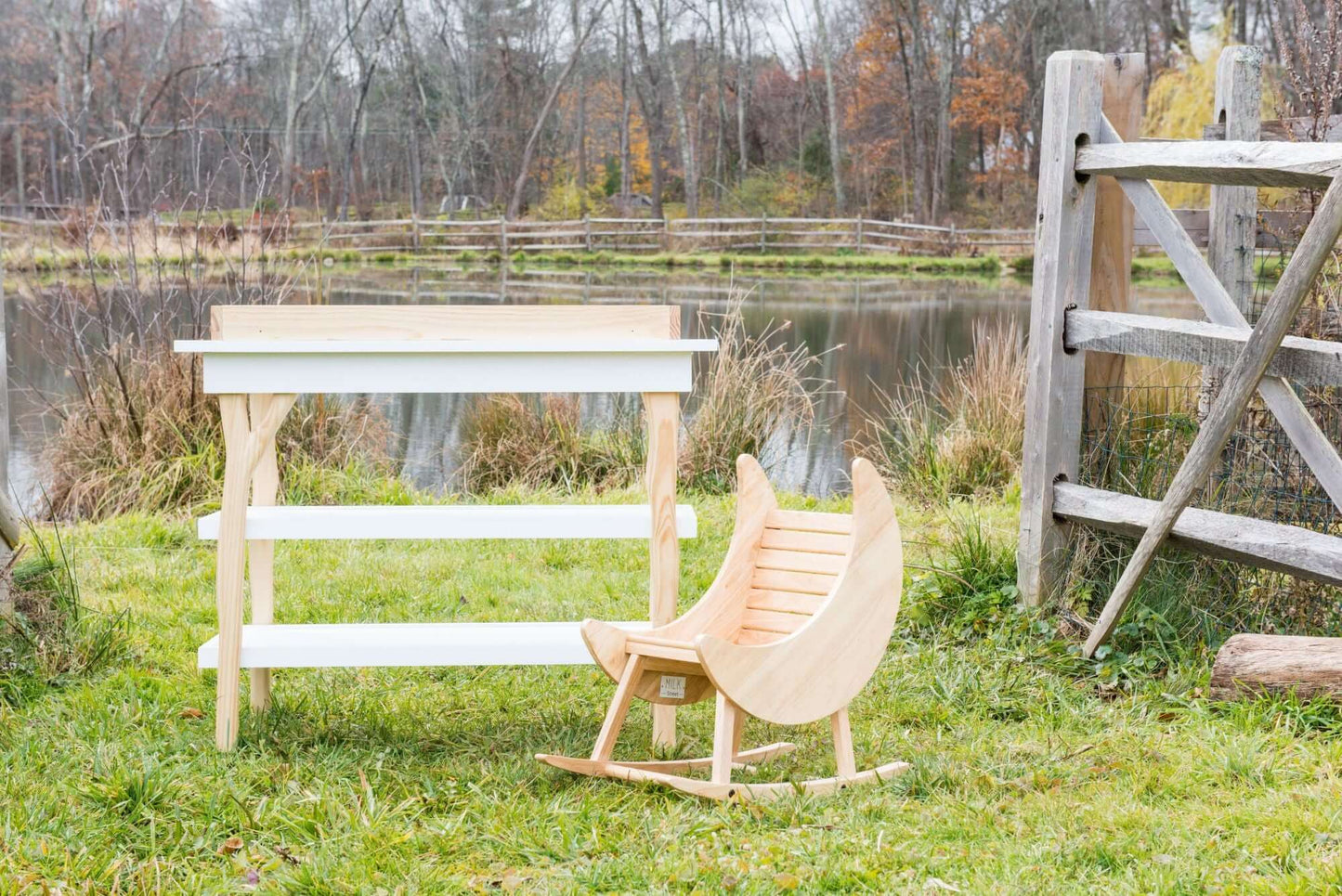 Branch Open Shelf Changing Table - Lifestyle Image of Open Shelf Changing Table-2 Snow White