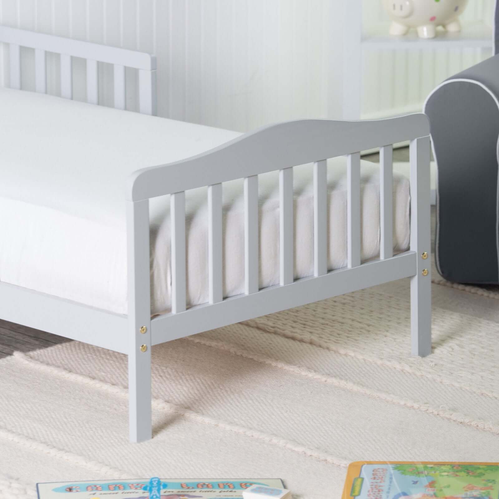 Contemporary Toddler bed - Lifestyle Image Zoomed View of Contemporary Toddler bed Multi Tone Gray