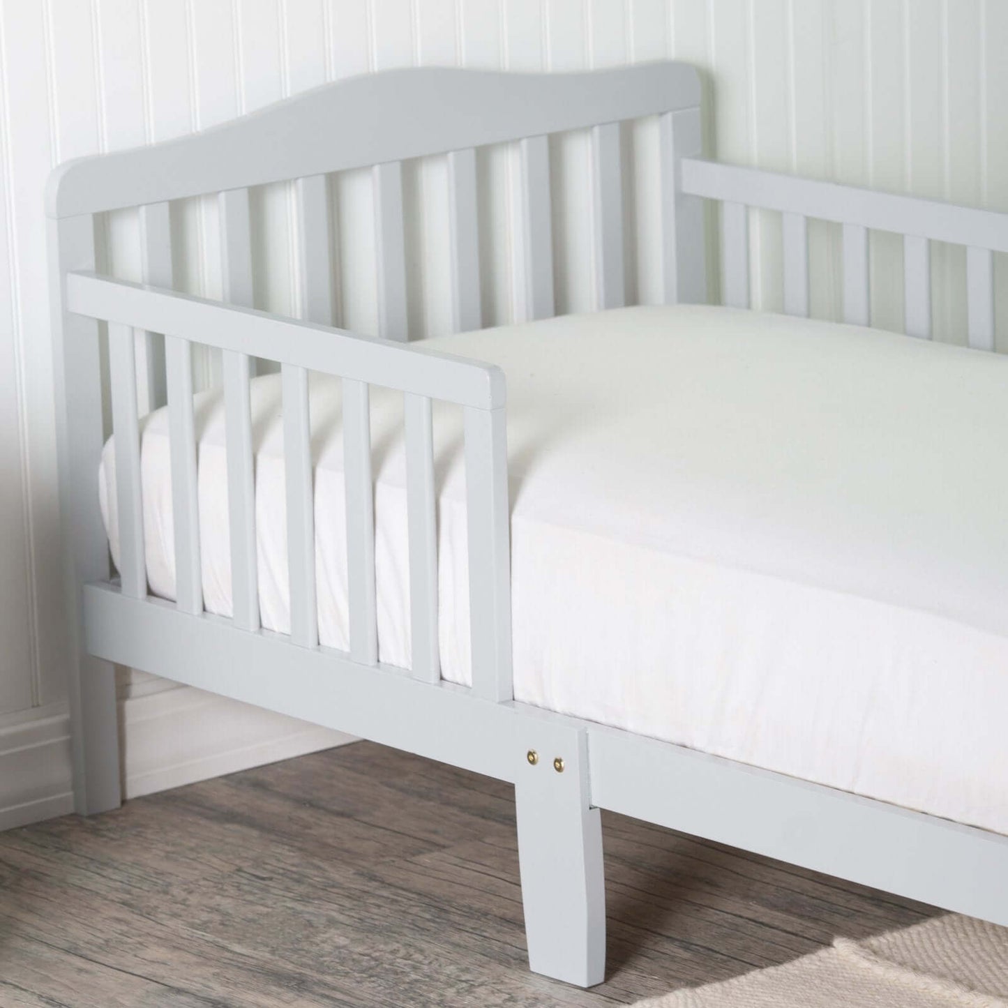 Contemporary Toddler bed - Zoomed Lifestyle Image Inclined Side View Contemporary Toddler bed Multi Tone Gray