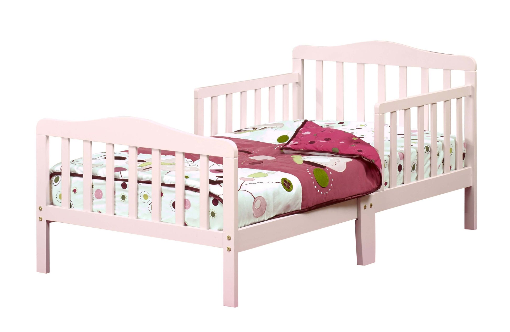 Contemporary Toddler bed - Inclined Side View of Contemporary Toddler bed Pink