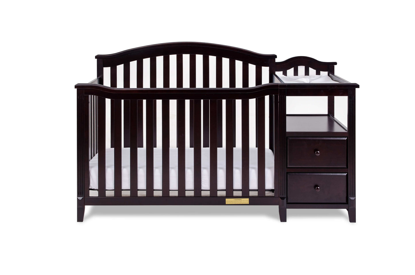 Kali 4-in-1 Crib and Changer - Front View of Kali 4-in-1 Crib and Changer Espresso