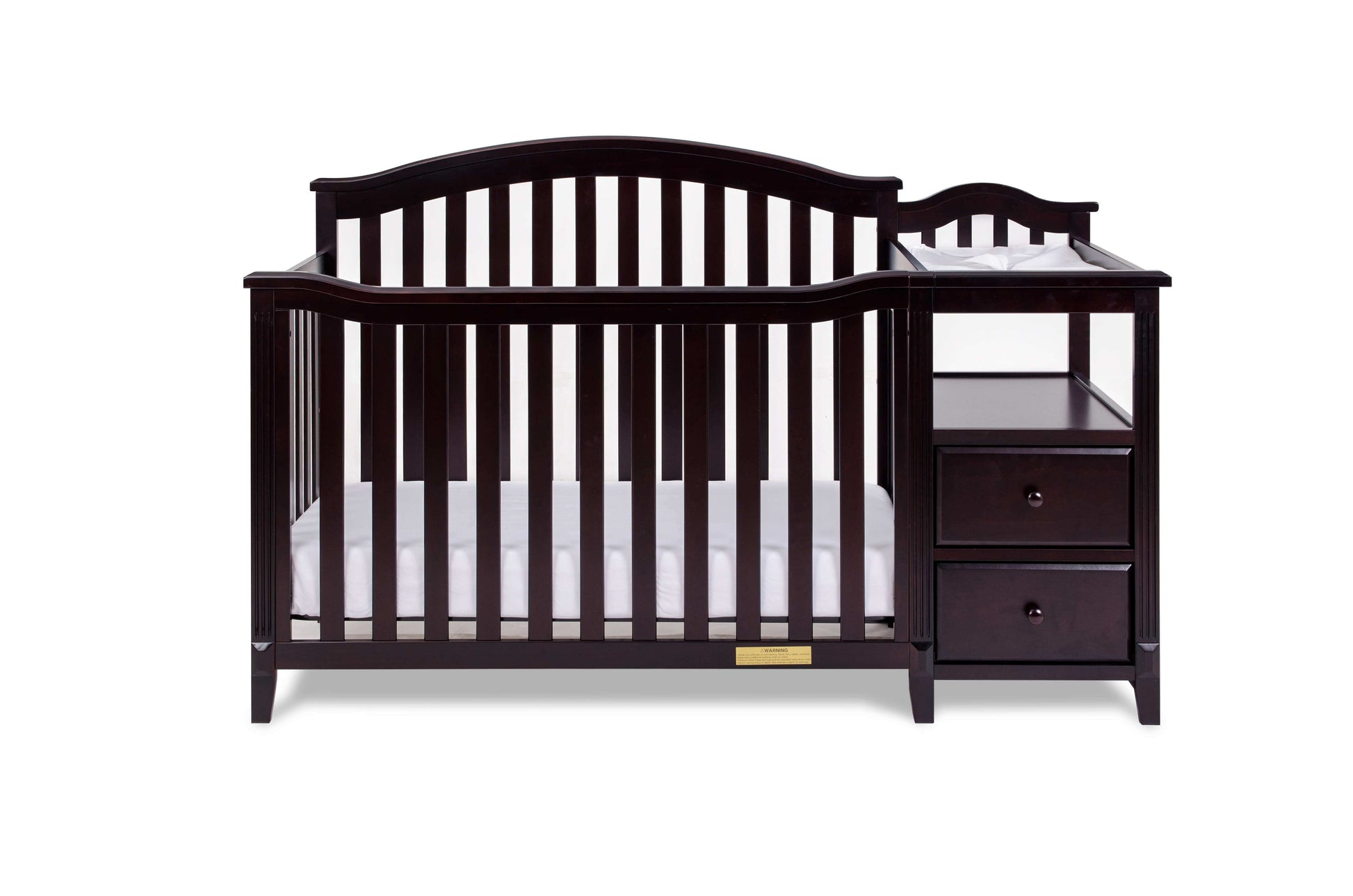 Kali 4-in-1 Crib and Changer - Front View of Kali 4-in-1 Crib and Changer Espresso
