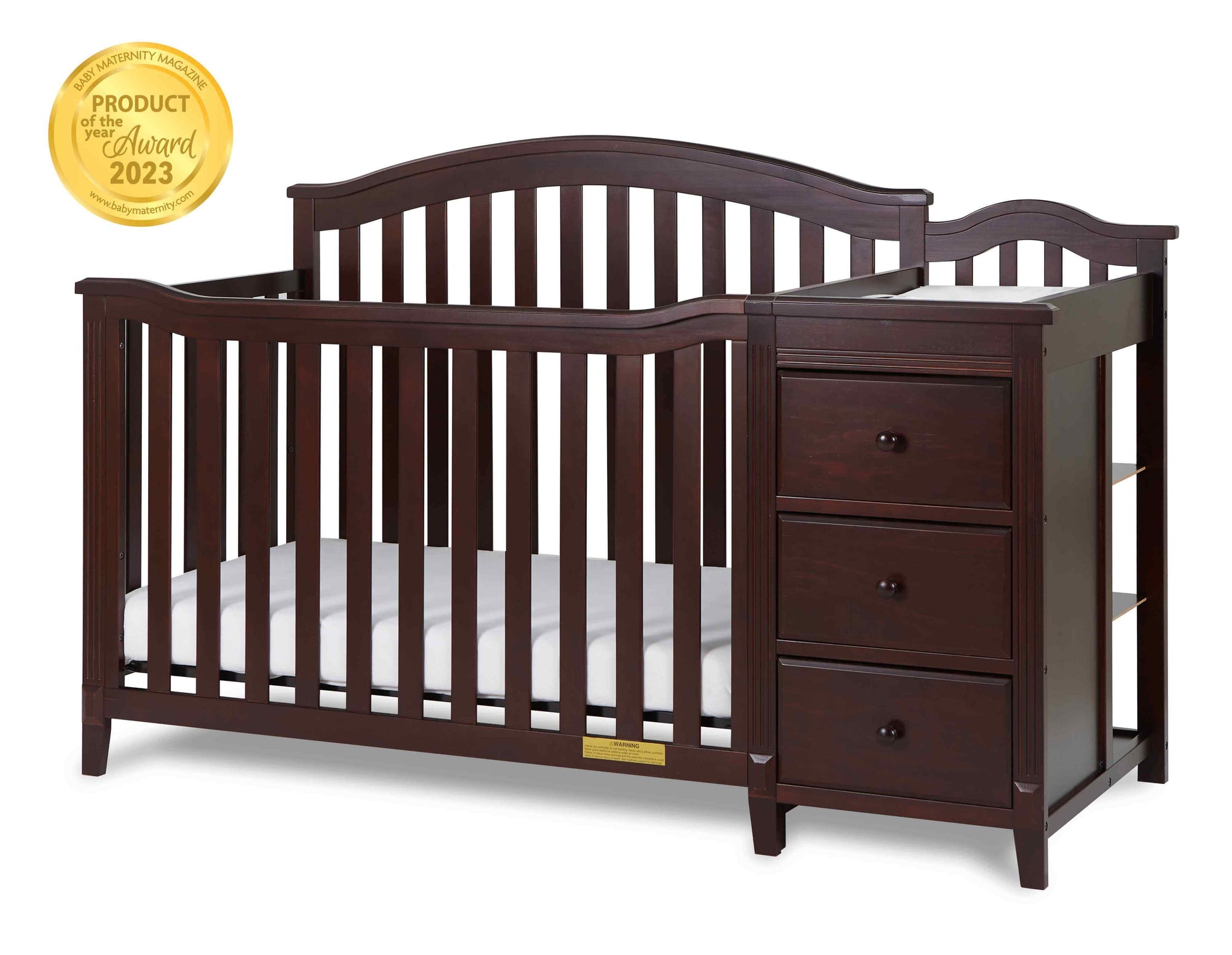 Kali II 4-in-1 Crib and Changer - Product of the Year Tag Image of Kali II 4-in-1 Crib and Changer Espresso