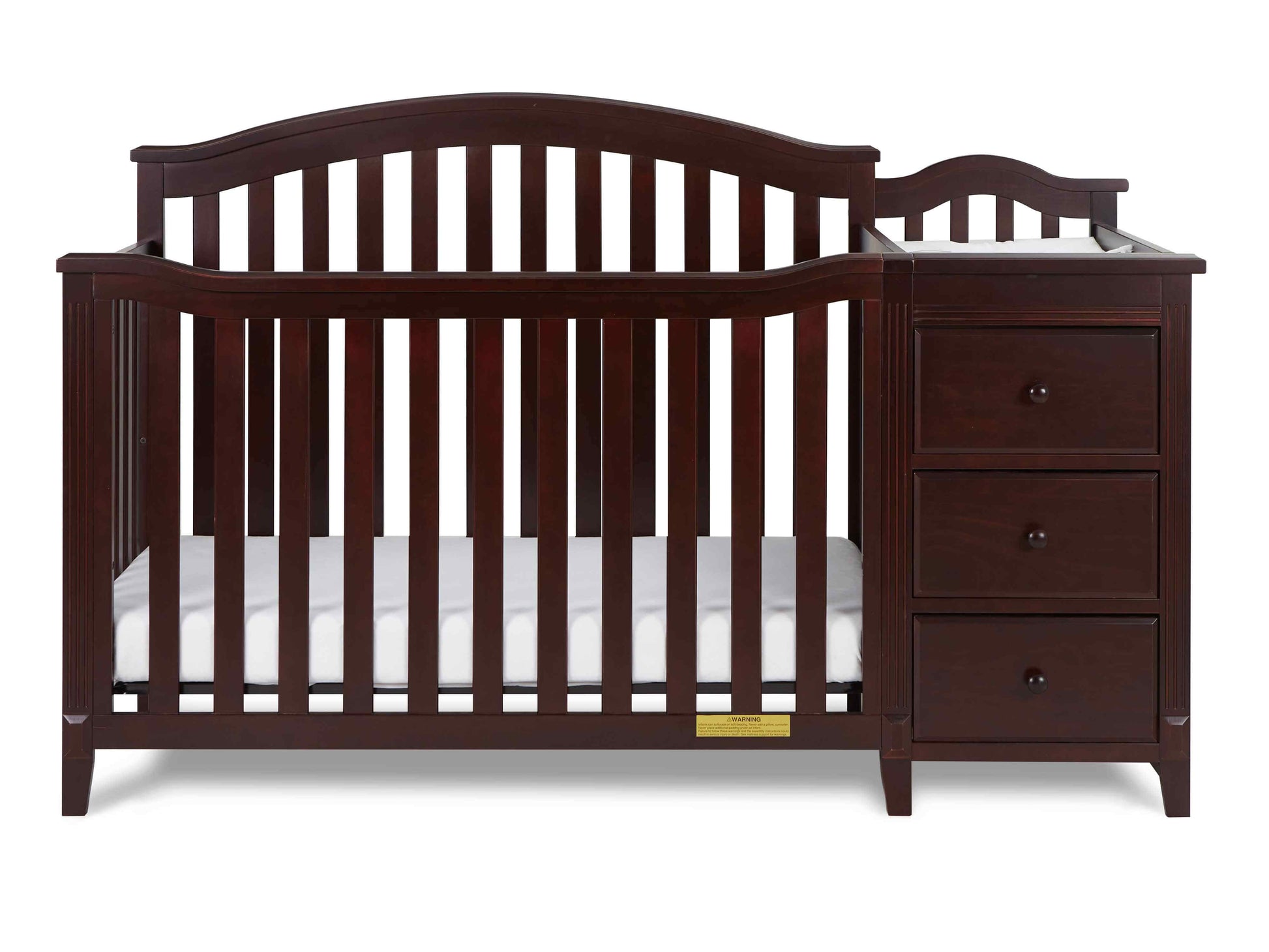 Kali II 4-in-1 Crib and Changer - Front View of Kali II 4-in-1 Crib and Changer Espresso