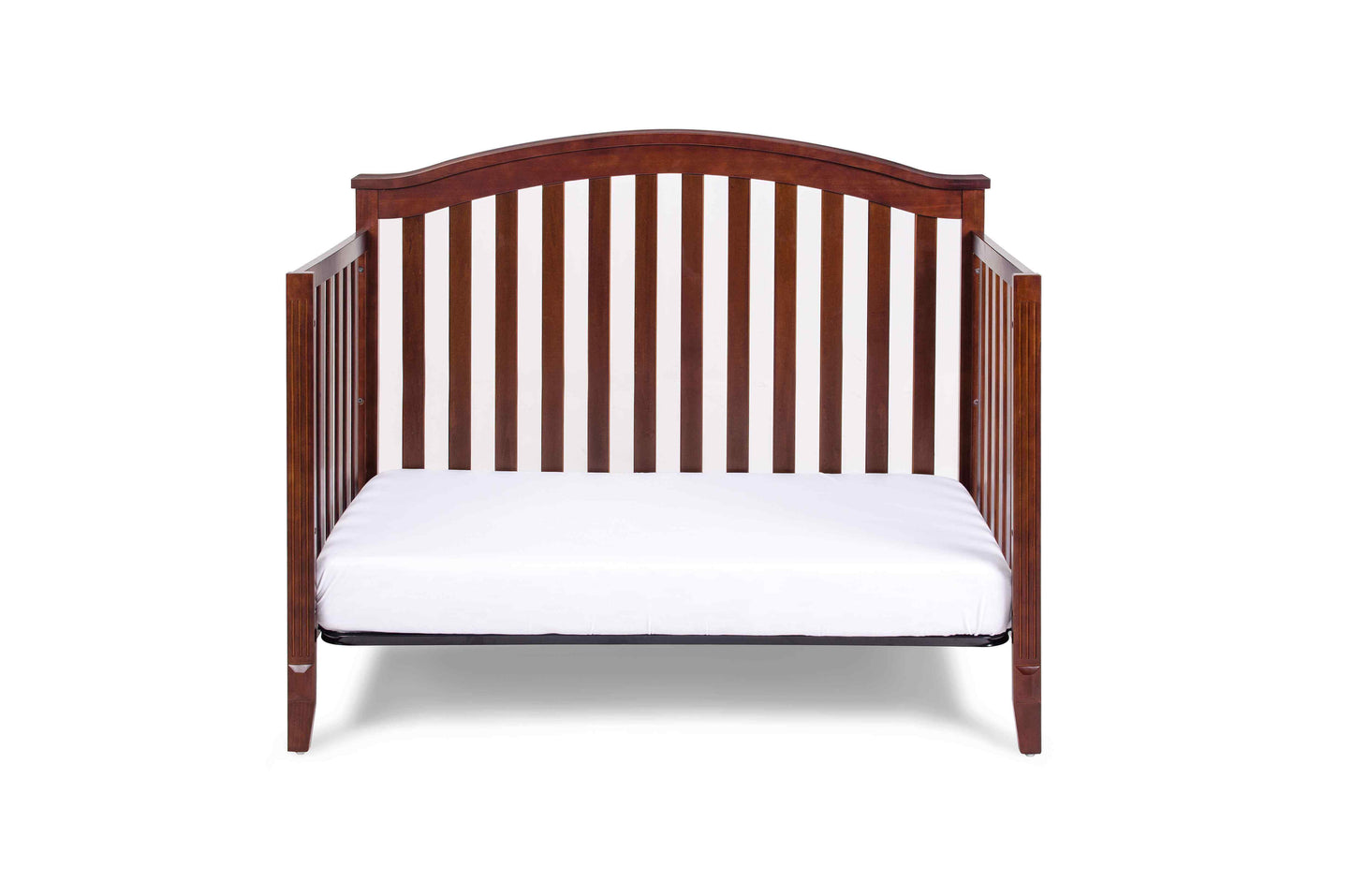 Kali II 4-in-1 Crib (Flat Footboard) - Front View of Kali II Daybed Espresso
