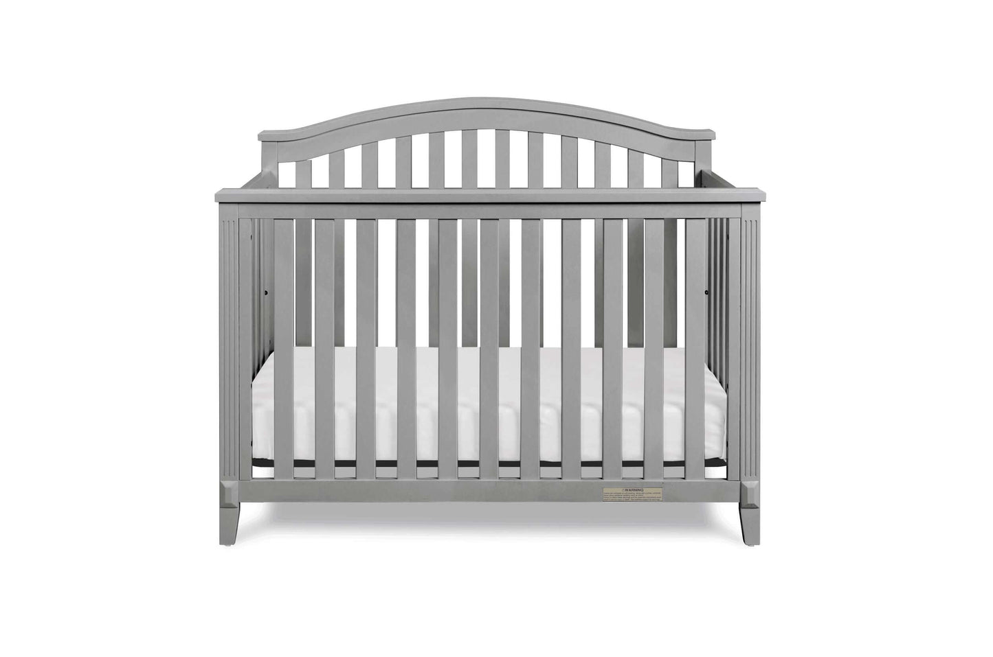 Kali II 4-in-1 Crib (Flat Footboard) - Front View of Kali II 4-in-1 Crib Gray