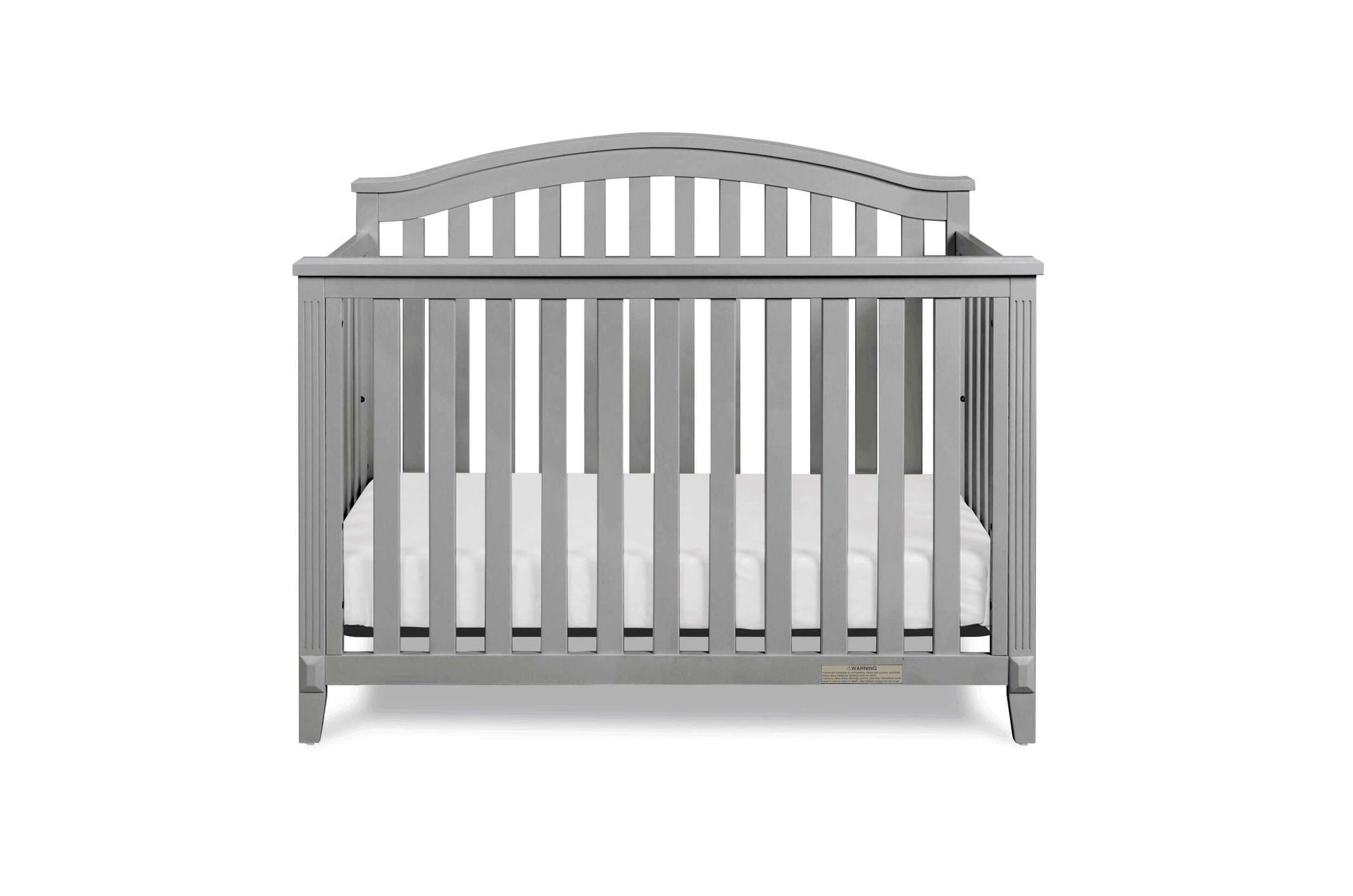 Kali II 4-in-1 Crib (Flat Footboard) - Front View of Kali II 4-in-1 Crib Gray