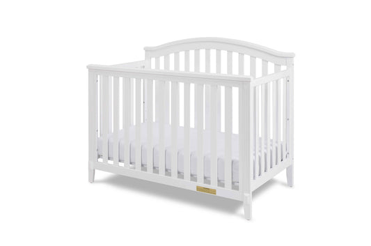 Kali II 4-in-1 Crib (Flat Footboard) - Inclined Side View of Kali II 4-in-1 Crib White