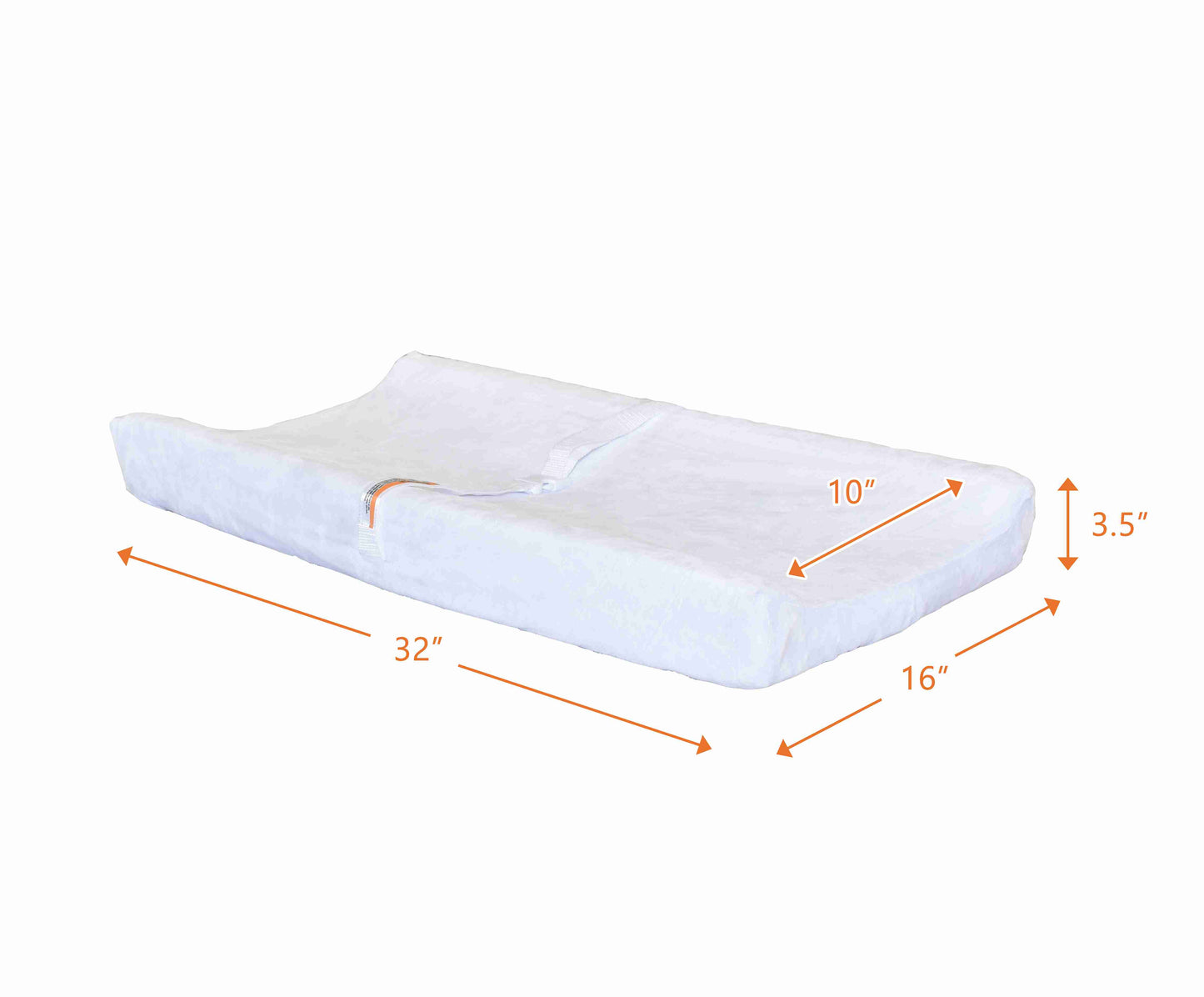 Contoured Changing Pad Fabric Cover - Laying Pad View