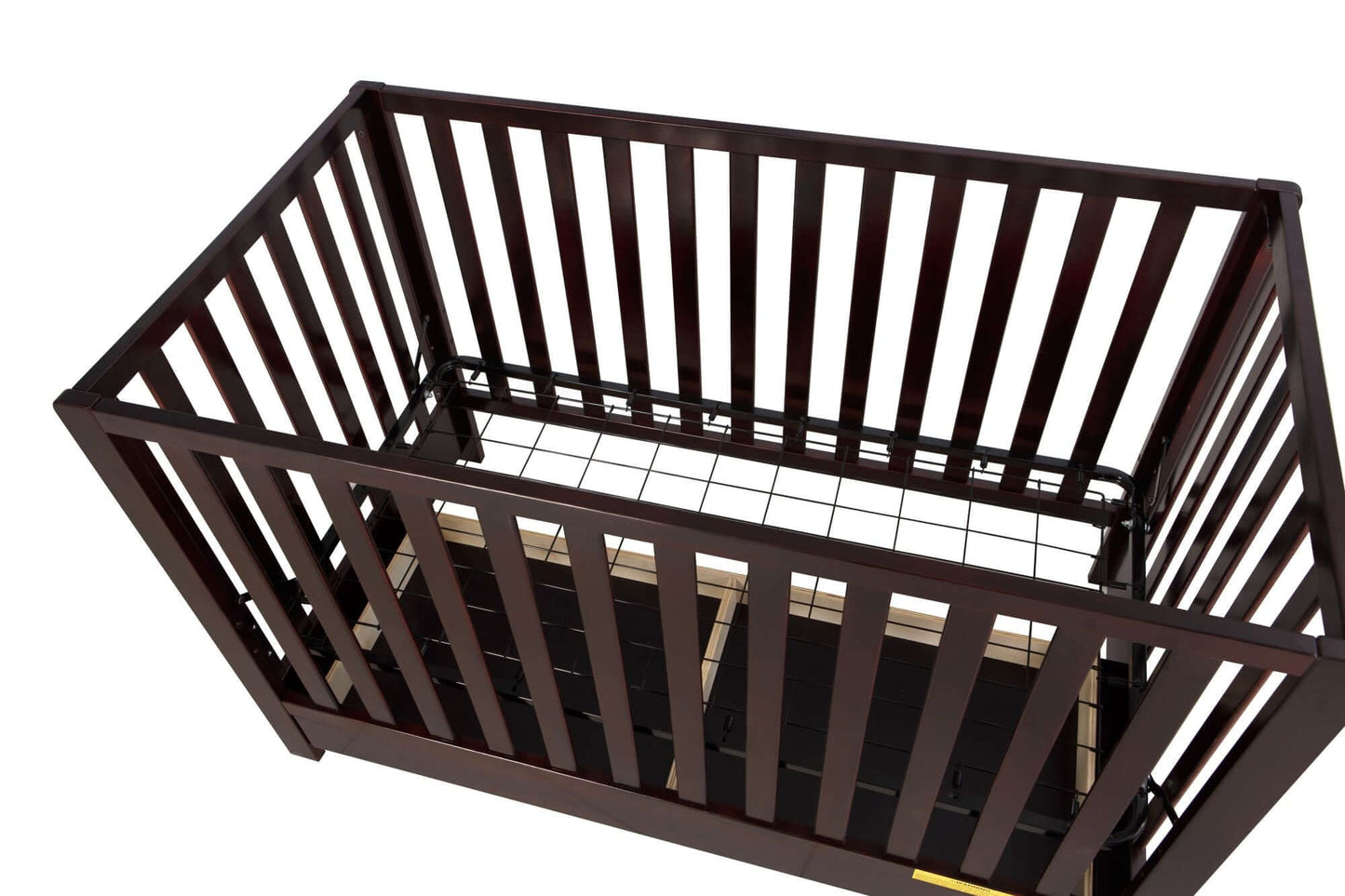 Emma 4-in-1 Convertible Crib with Drawer - Top View of Convertible Crib Espresso With Drawer