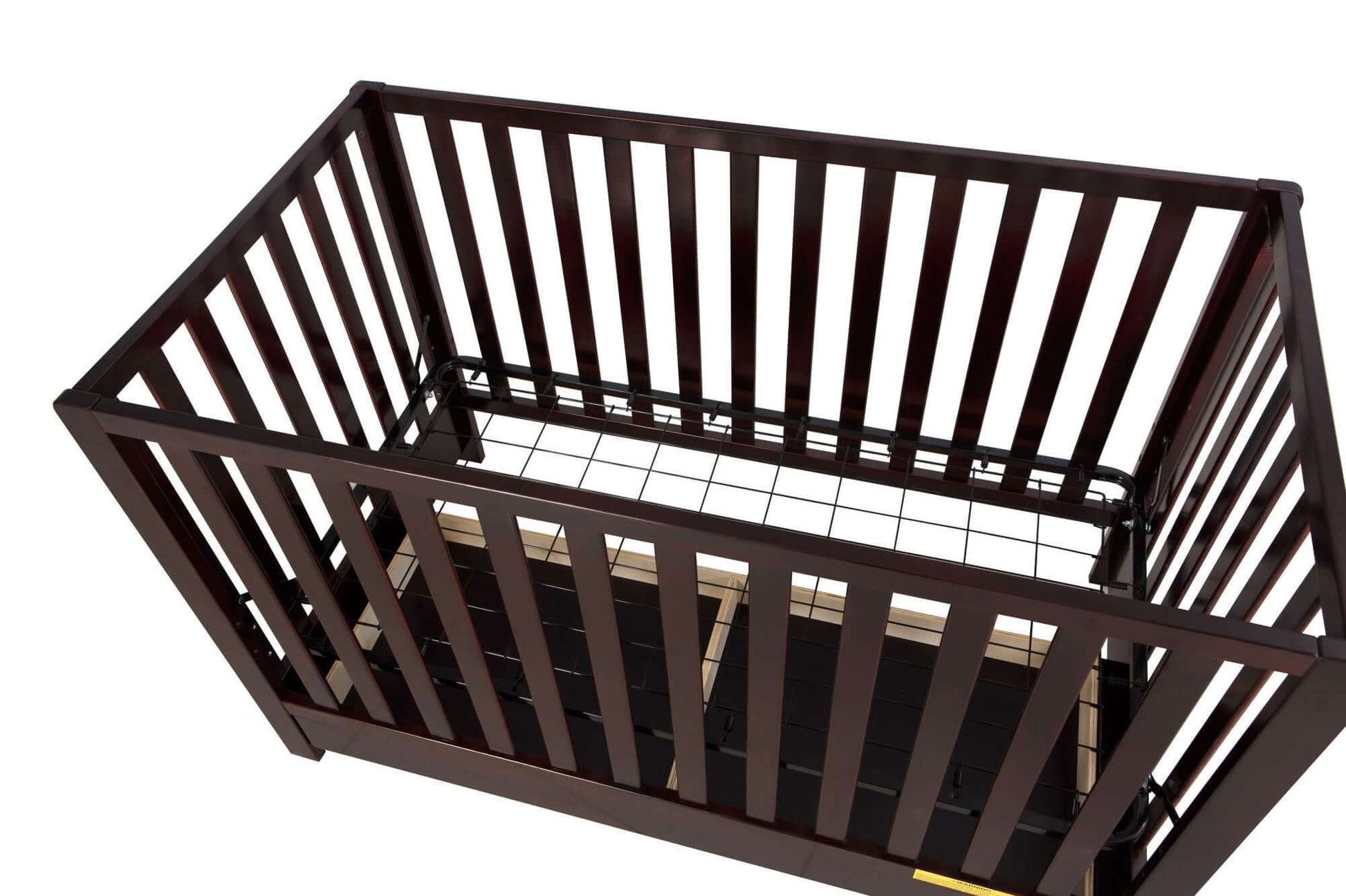Emma 4-in-1 Convertible Crib with Drawer - Top View of Convertible Crib Espresso With Drawer