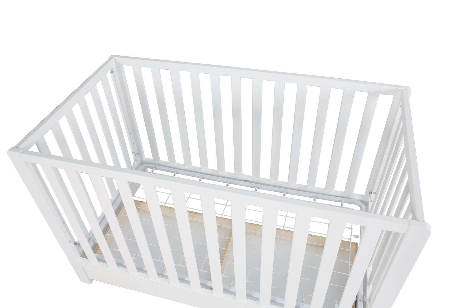 Emma 4-in-1 Convertible Crib with Drawer - Top View of Convertible Crib White With Drawer