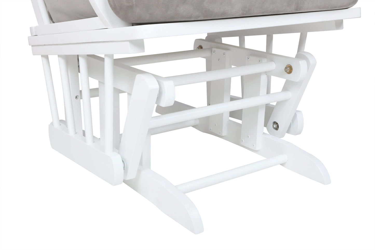 Alice Glider Chair and Ottoman without Pillow - Bottom View of Alice Glider Chair and Ottoman without Pillow White