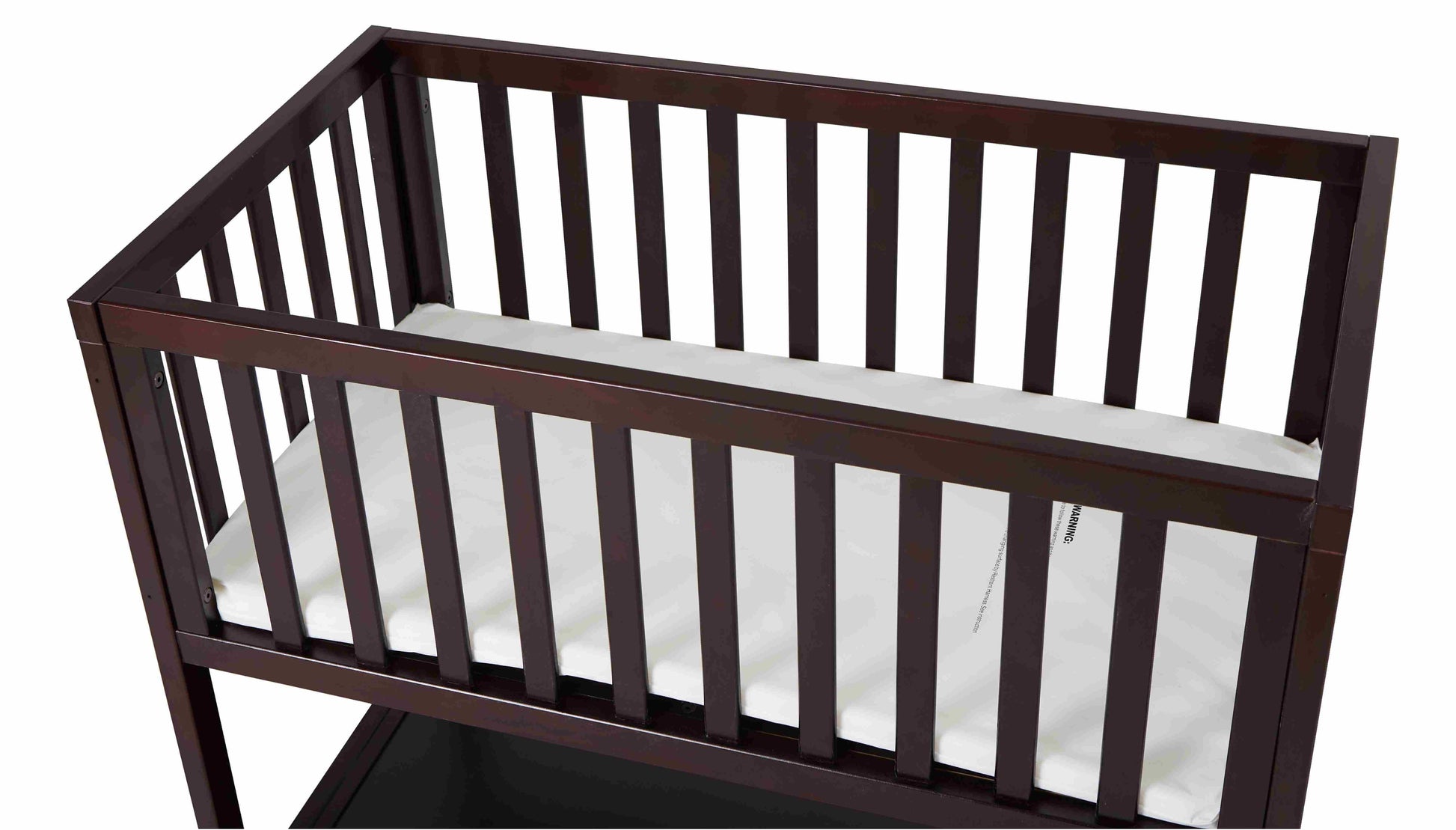 Mila Bassinet Mattress Pad - Installed Mattress Top Inclined View