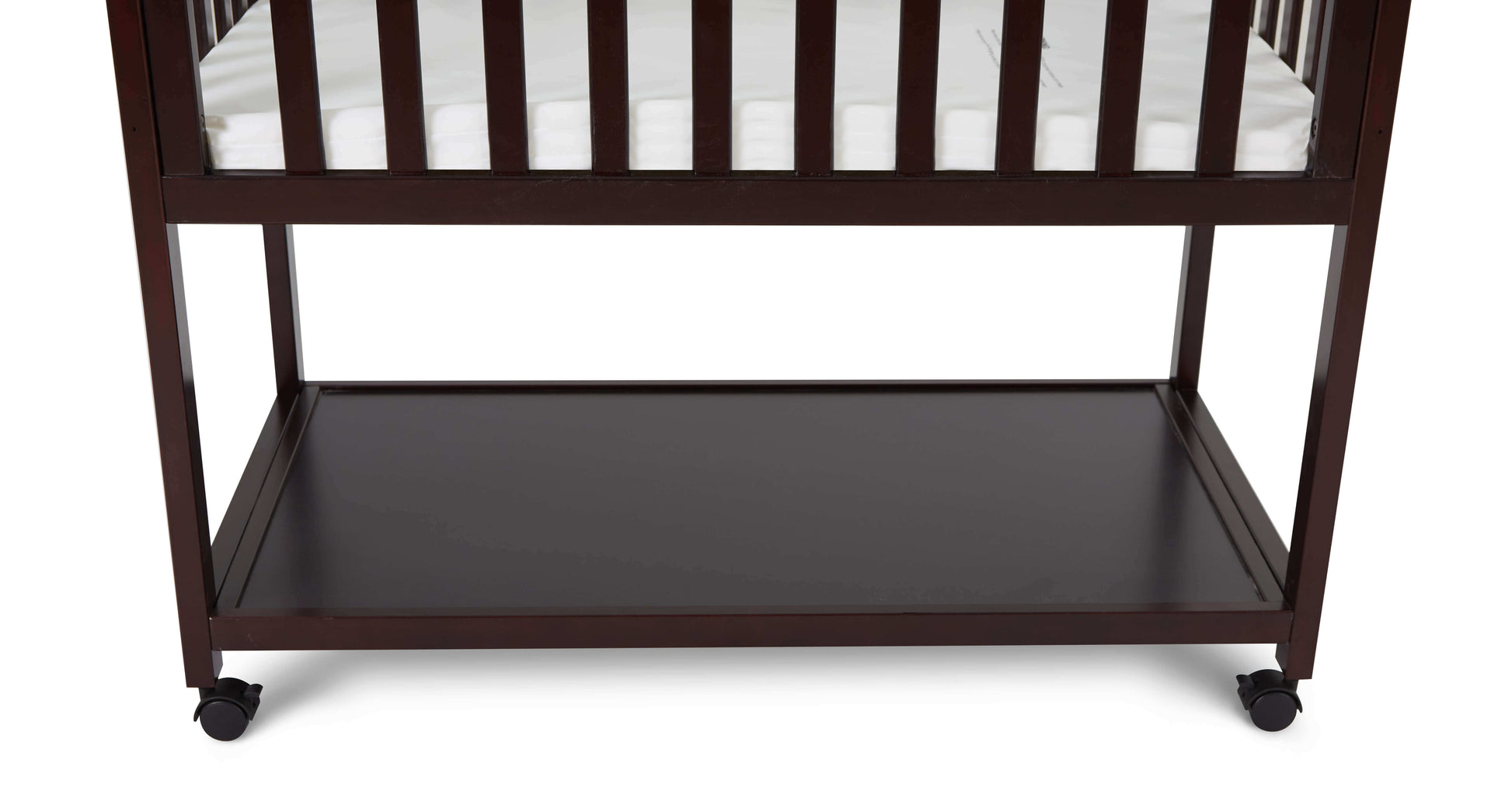 Mila Wooden Portable Bassinet - Bottom View of  Mila Wooden Portable Bassinet Espresso