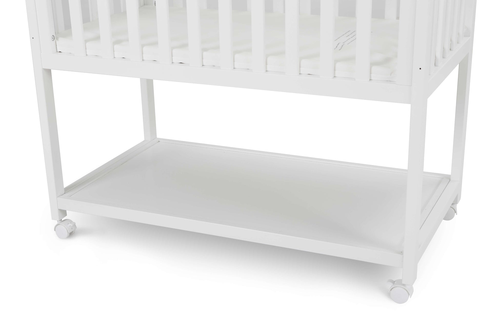 Mila Wooden Portable Bassinet - Bottom View of  Mila Wooden Portable Bassinet White