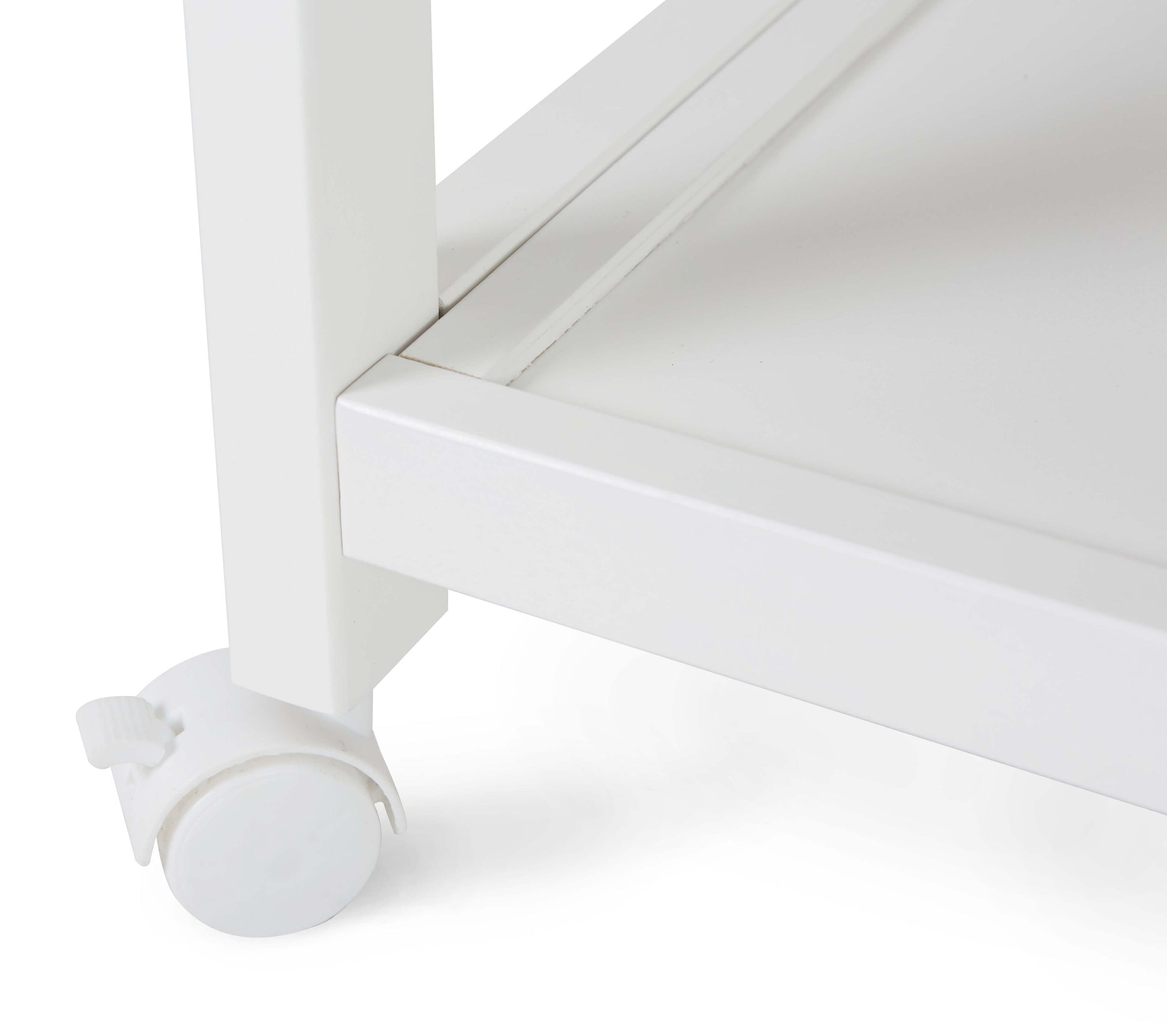 Mila Wooden Portable Bassinet - Zoomed View of Wheels of Mila Wooden Portable Bassinet White