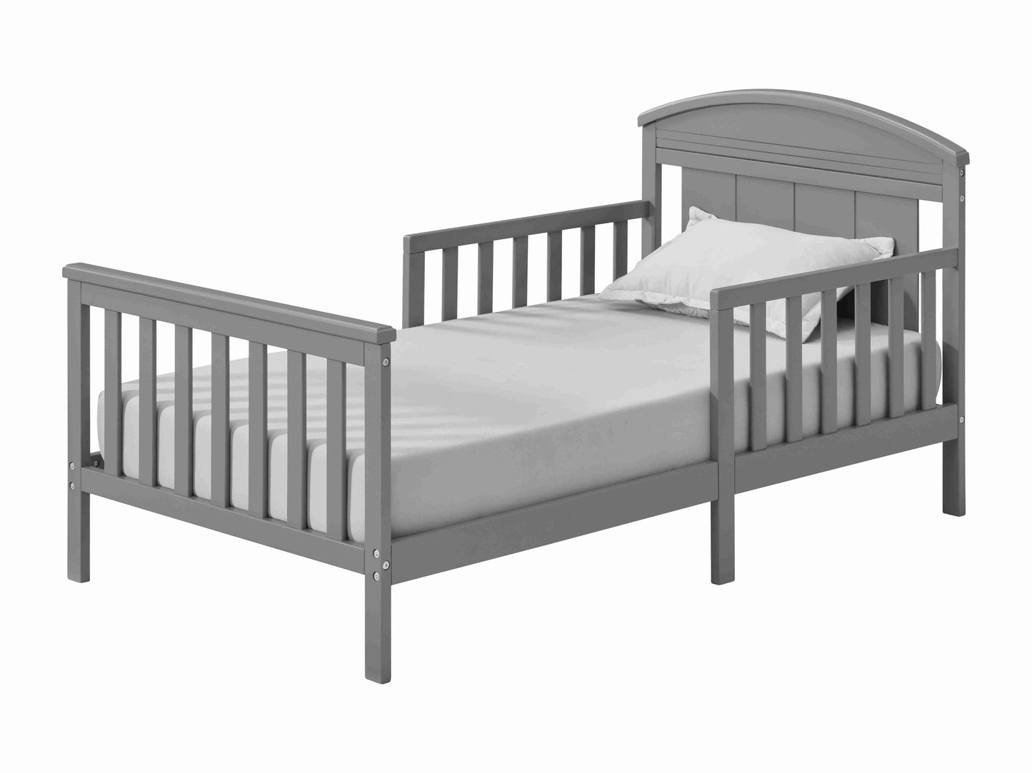 Baldwin Toddler Bed - Side View of Toddler Bed Gray
