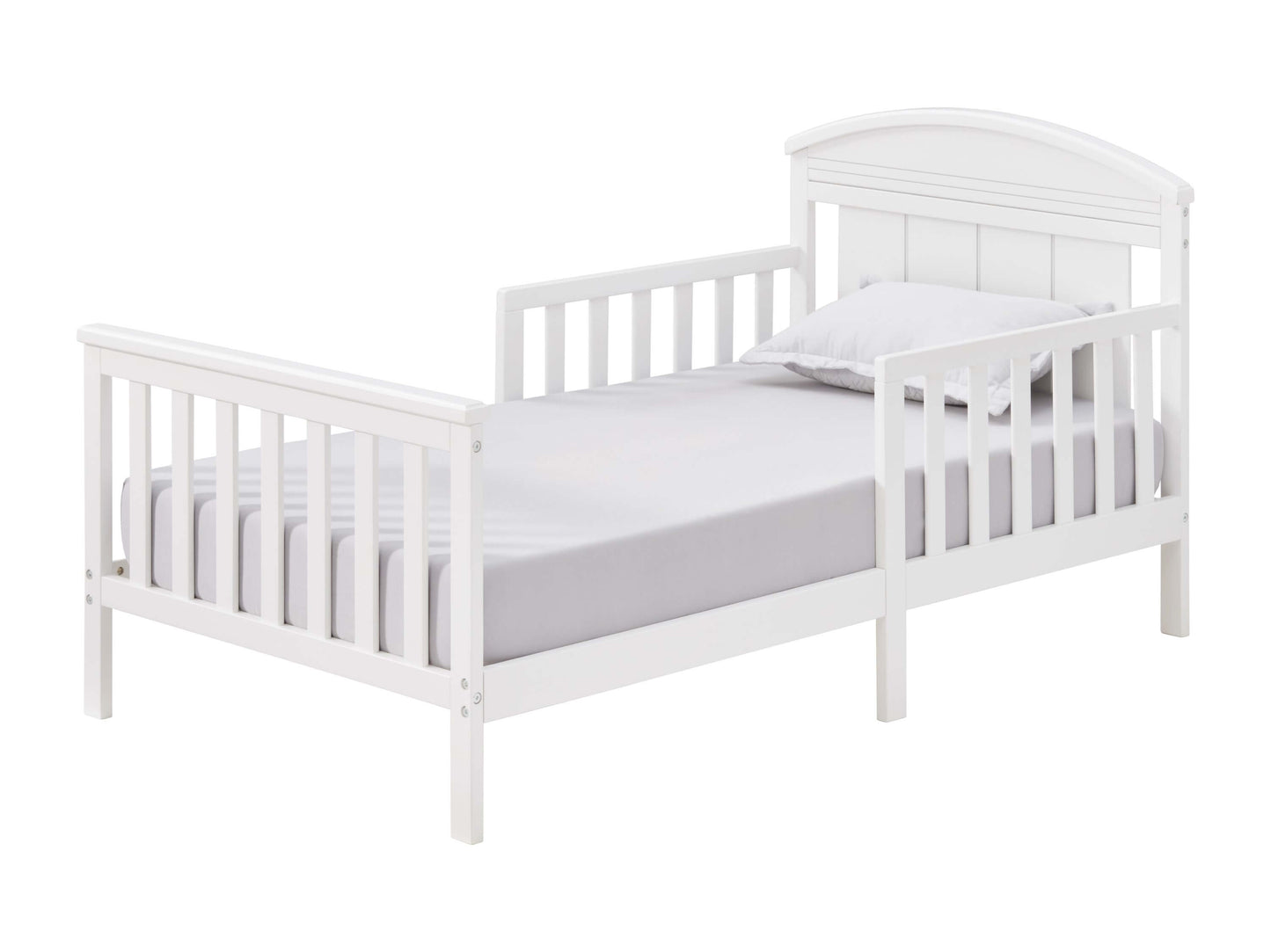 Baldwin Toddler Bed - Side View of Toddler Bed White