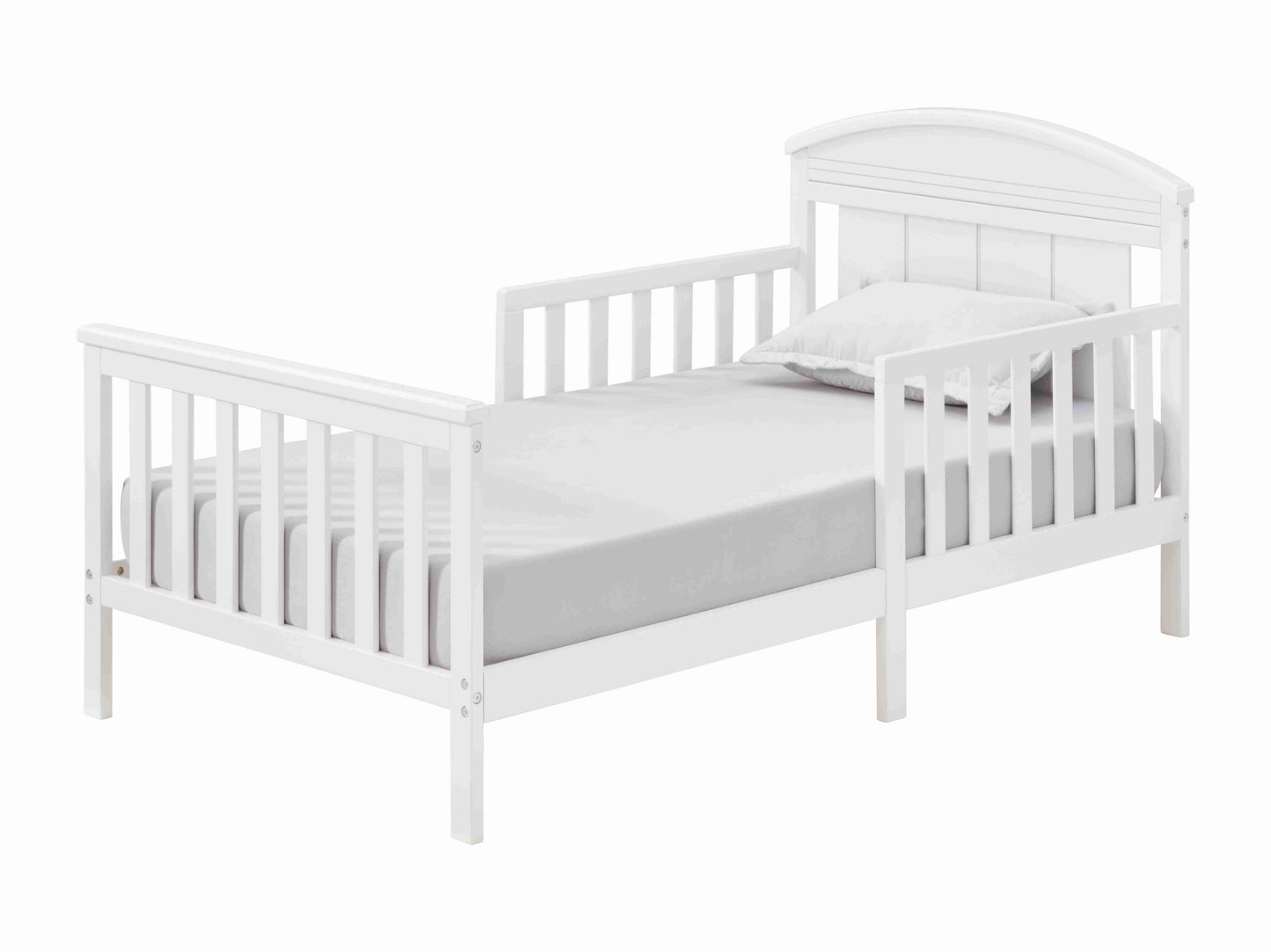 Baldwin Toddler Bed - Side View of Toddler Bed White
