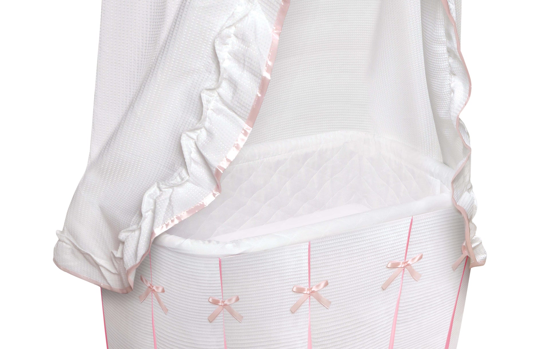 Majesty Baby Bassinet with Canopy - Zoomed View of Majesty Baby Bassinet with Canopy Pink