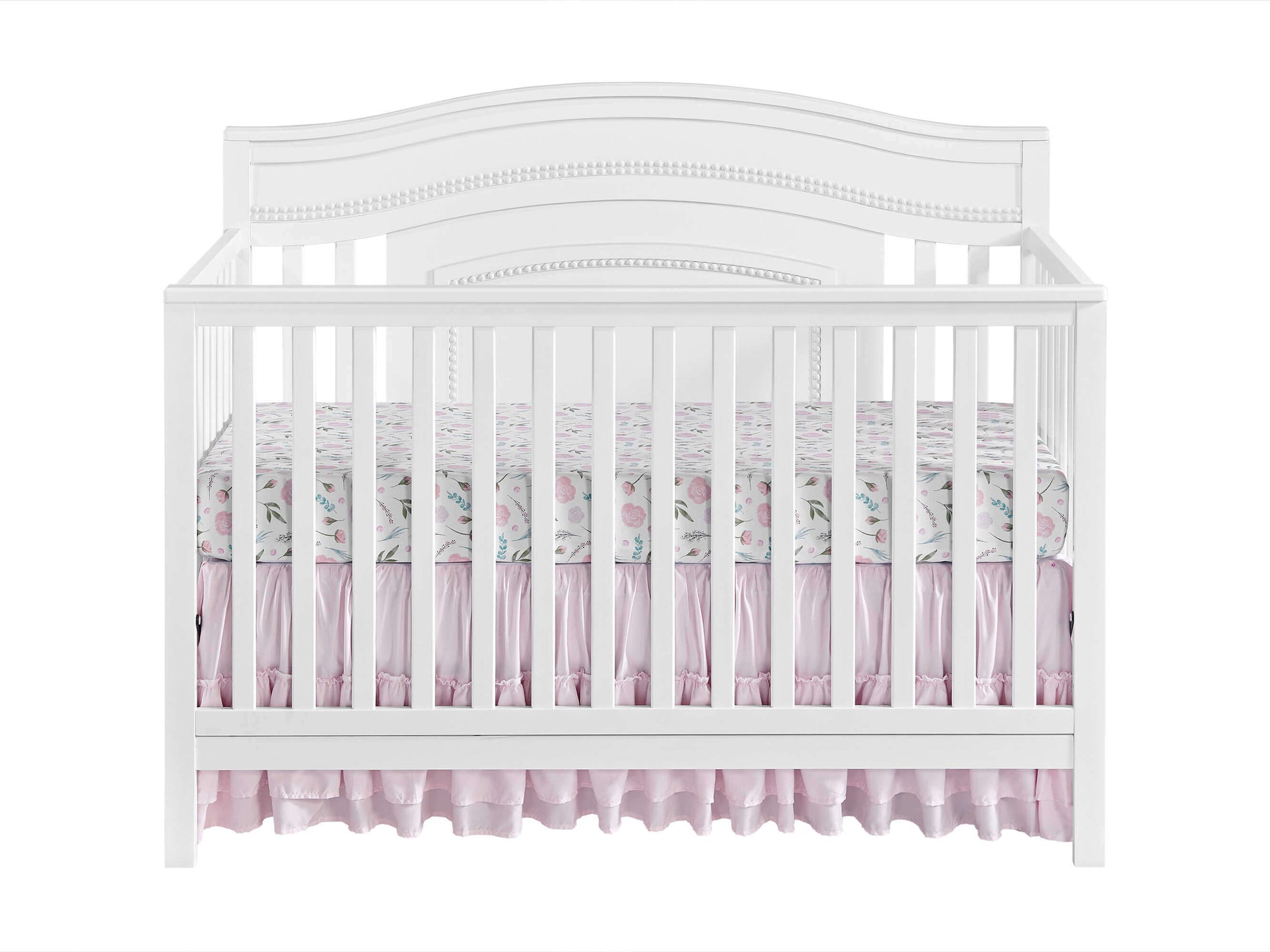 Briella 4 In 1 Convertible Crib - Front View of Briella 4 In 1 Convertible Crib White