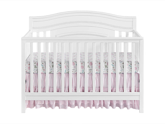 Briella 4 In 1 Convertible Crib - Front View of Briella 4 In 1 Convertible Crib White