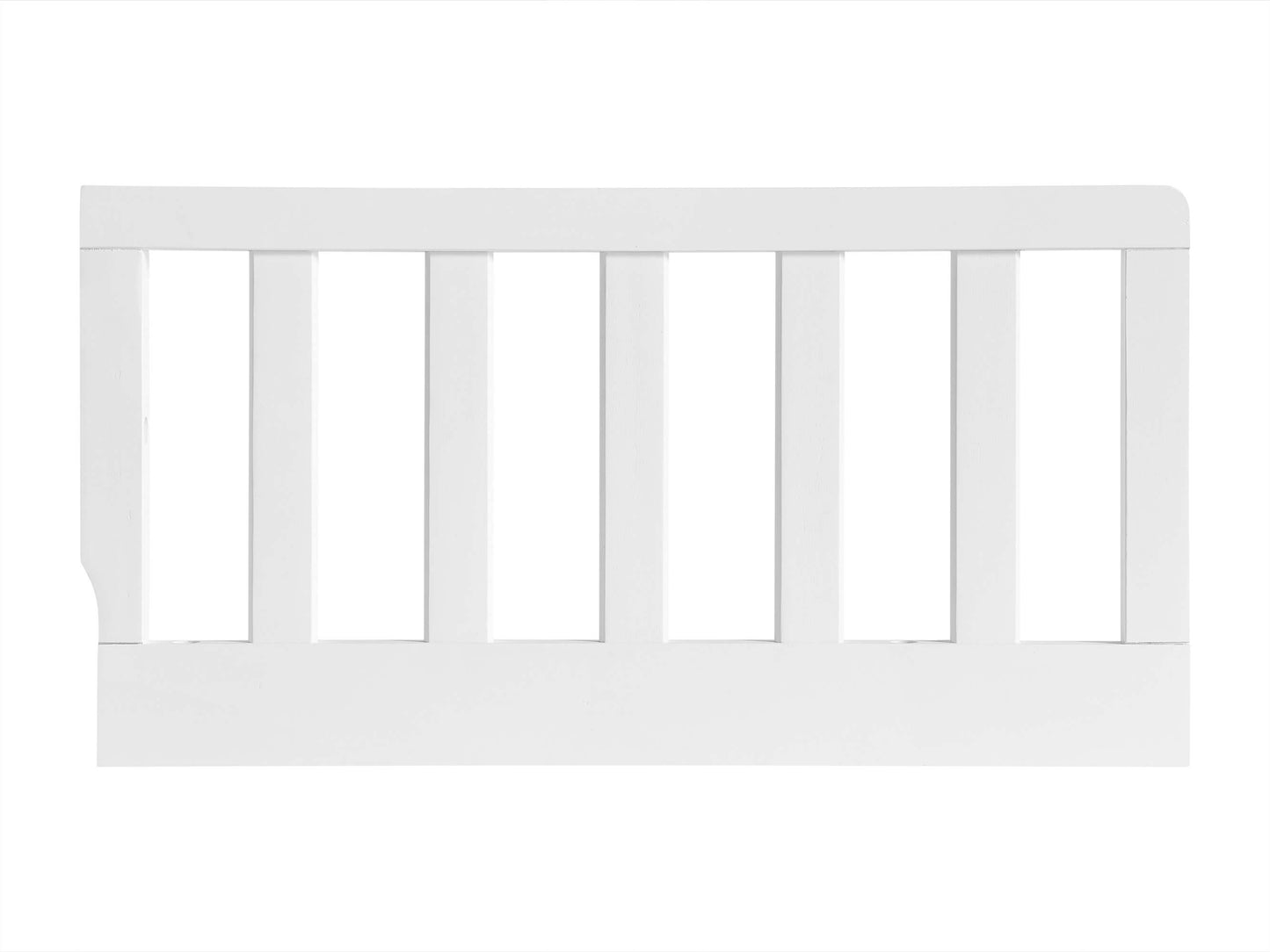 Briella 4 In 1 Convertible Crib - Front View of Briella Guard Rail White
